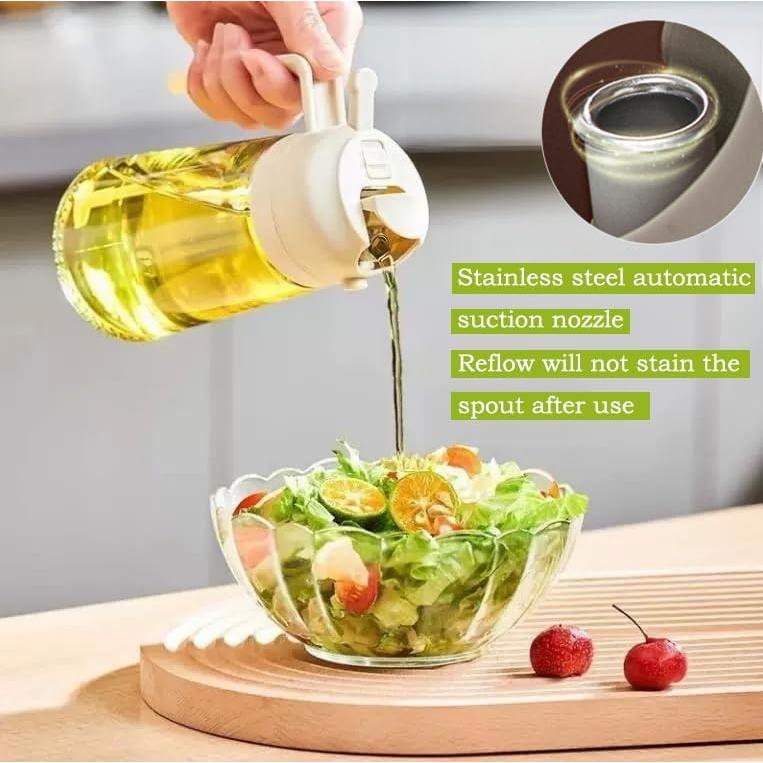 Dispensador de Aceite de Oliva 470ml GXABK 2 en 1 Verde