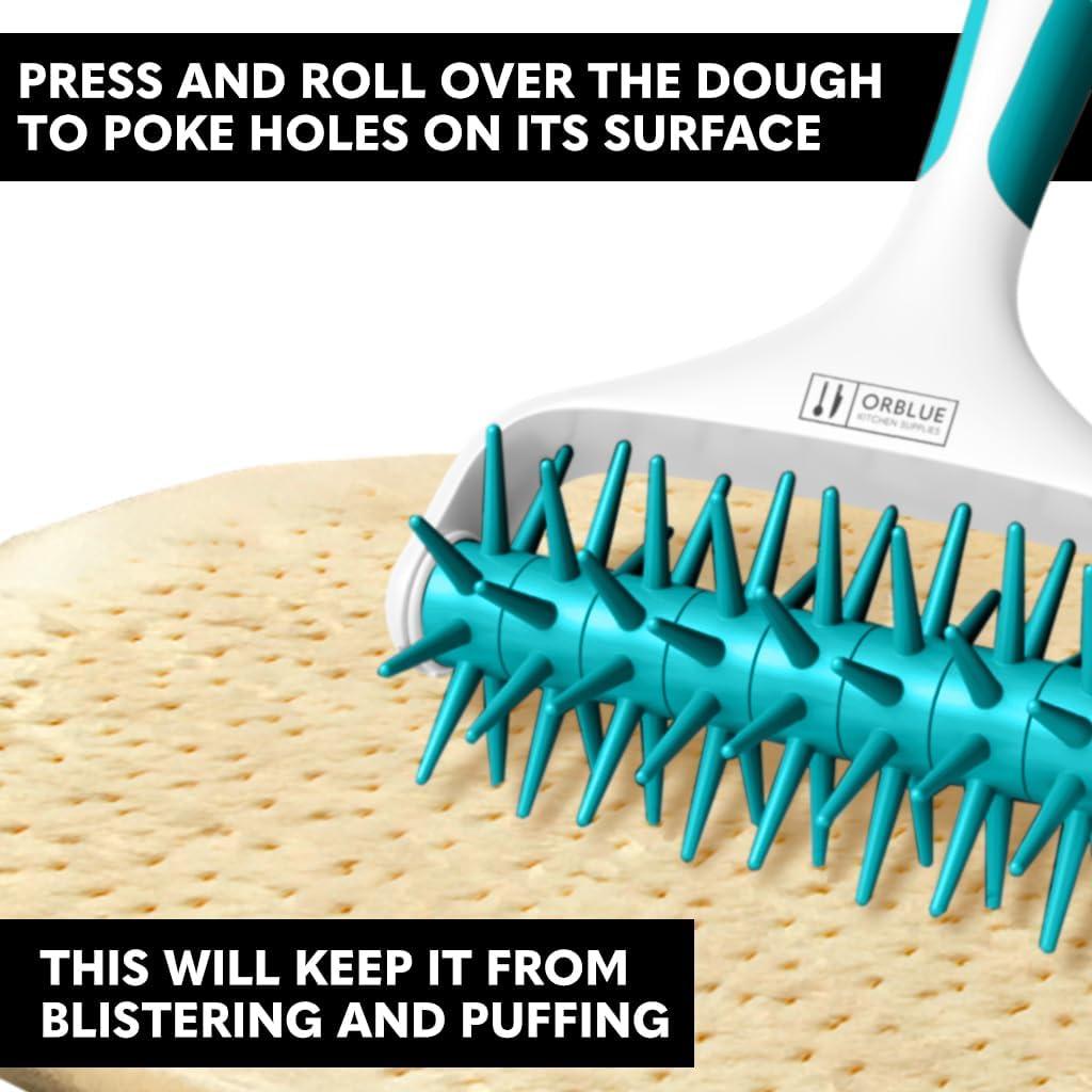 Rodillo Docker de Masa de Pizza Orblue - Herramienta de Cocina Aqua