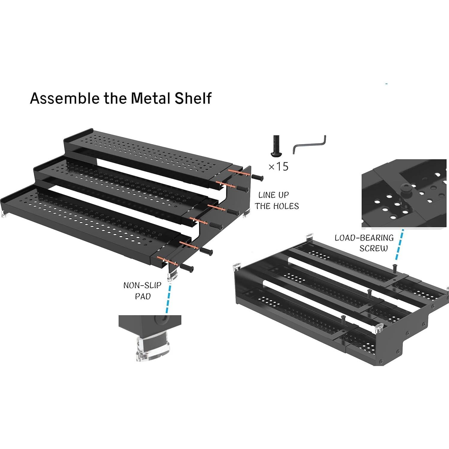 Organizador de especias Jojocross 3 niveles ajustable negro