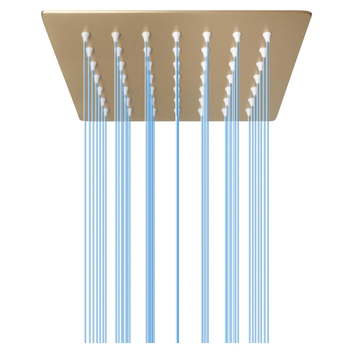 Cabezal de Ducha de Lluvia 15 cm BSTIIU Oro Cepillado Acero Inoxidable