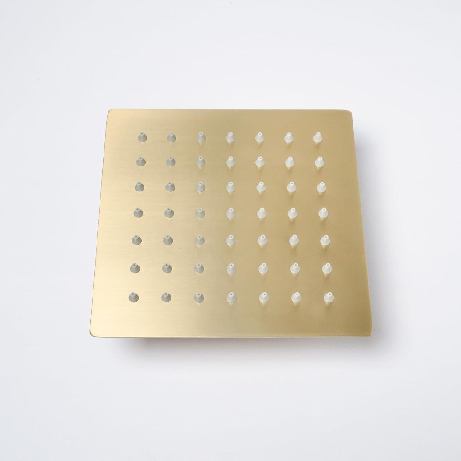 Cabezal de Ducha de Lluvia 15 cm BSTIIU Oro Cepillado Acero Inoxidable