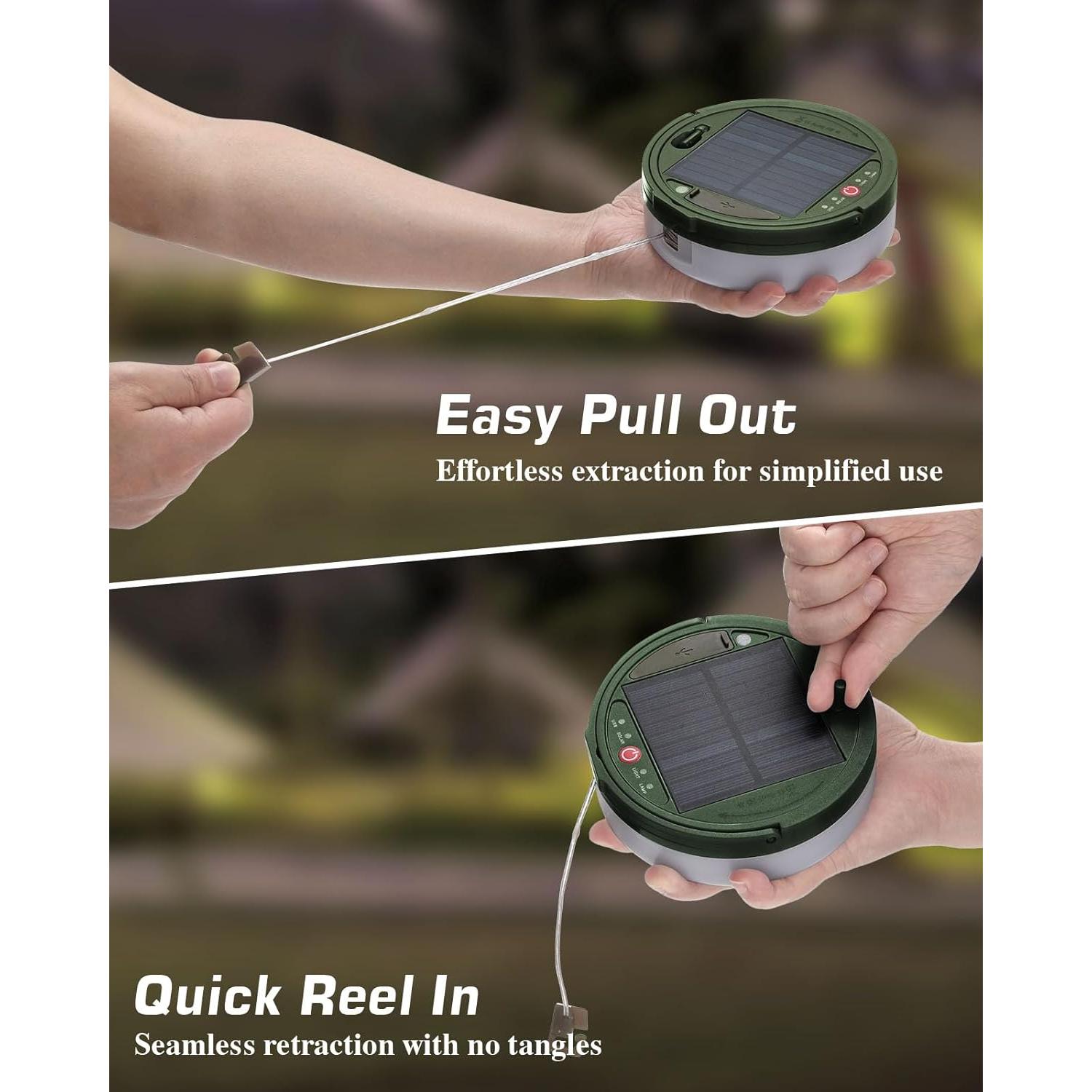 Luces de Camping Solares Anpro 12m 150LEDs Recargables USB