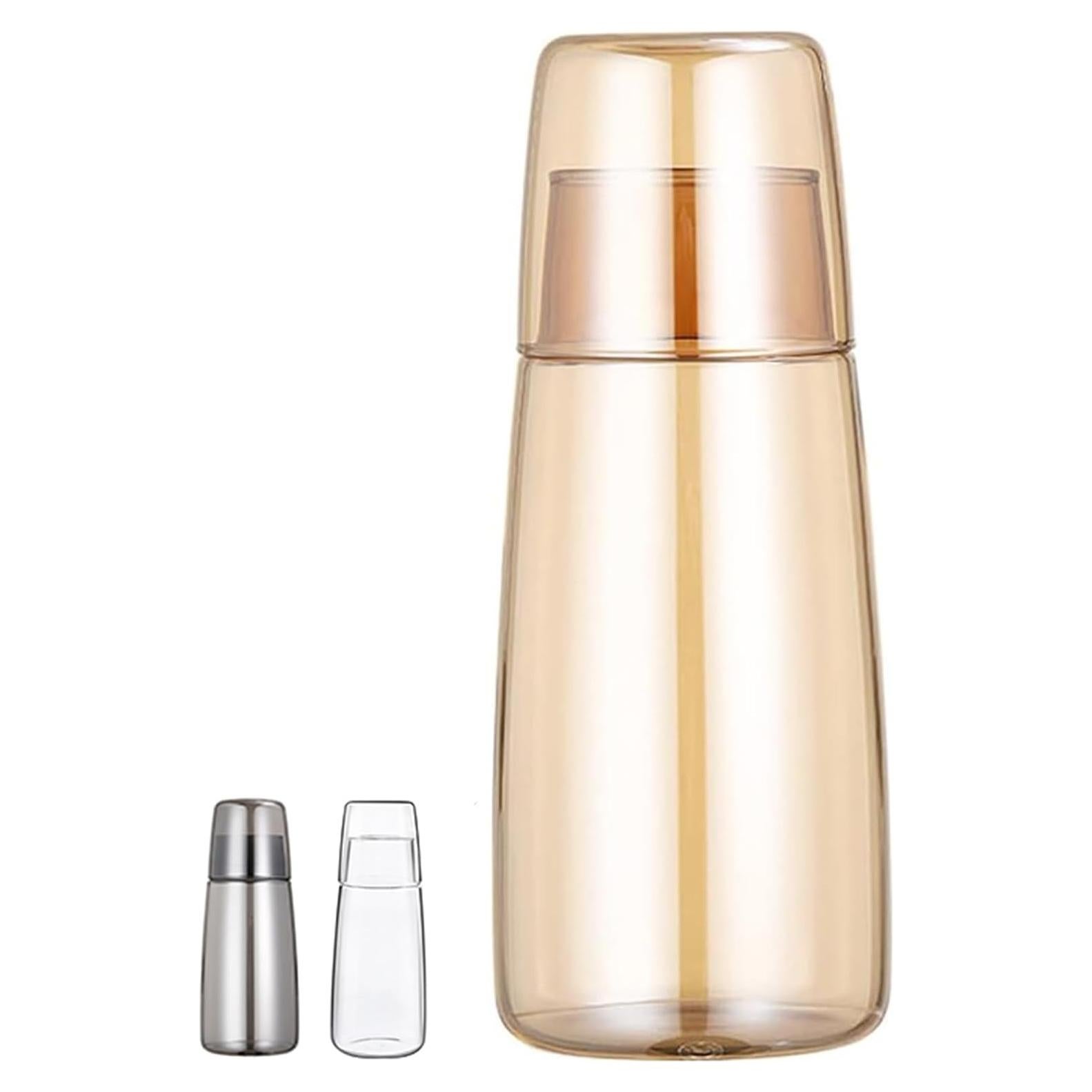 Juego de Jarra de Agua y Vaso Yalucky 750ml Ámbar Vintage