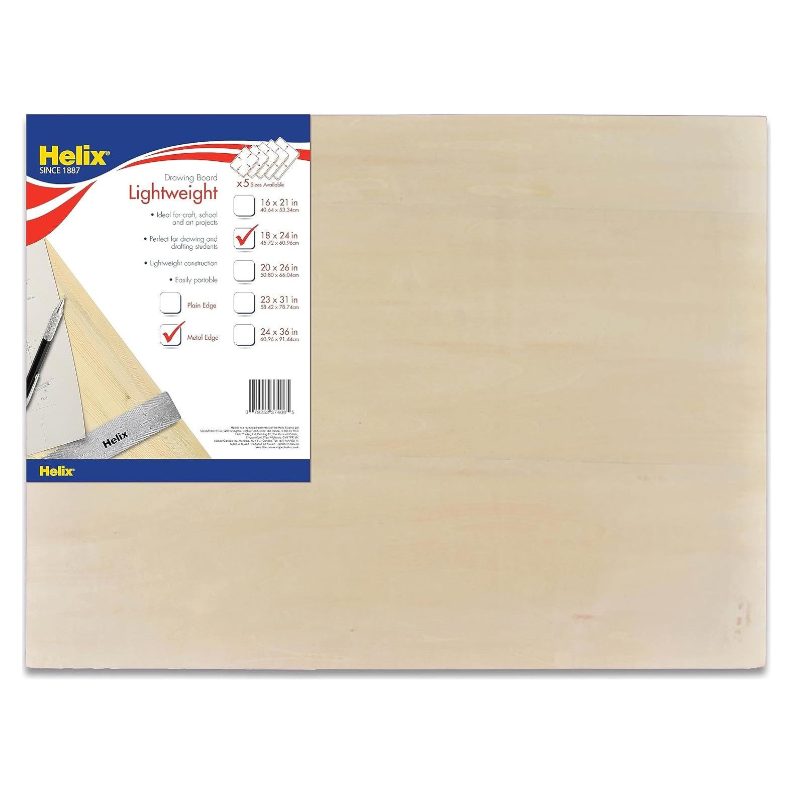 Tabla de Dibujo Helix de Madera 45.7x61 cm Bisel Metal