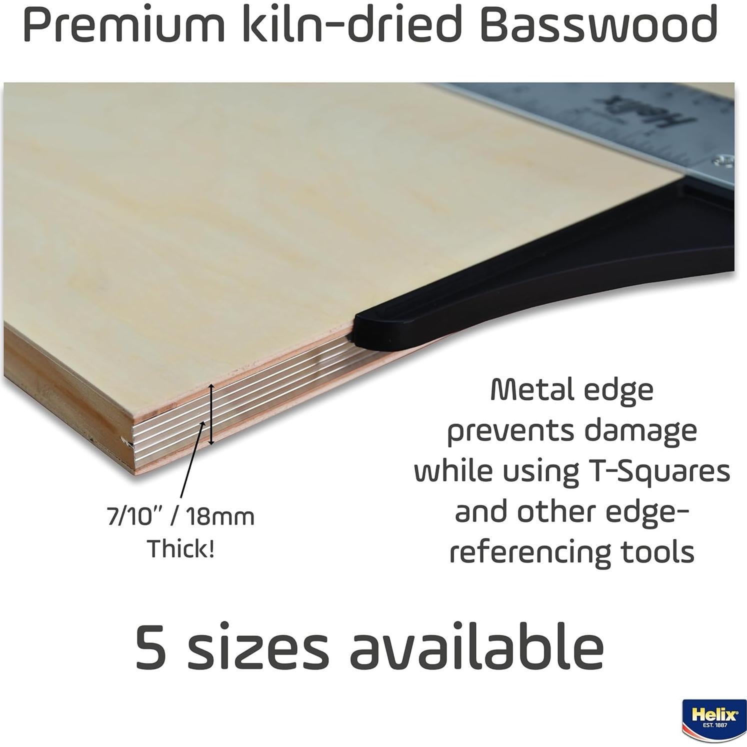 Tabla de Dibujo Helix de Madera 45.7x61 cm Bisel Metal