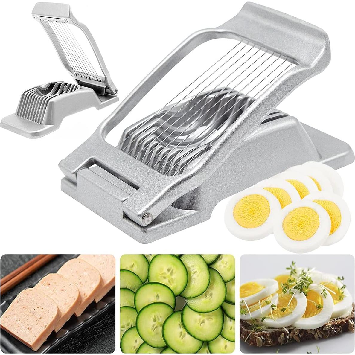 Cortador de Huevos Multifuncional LGHWKETH de Aluminio Plata