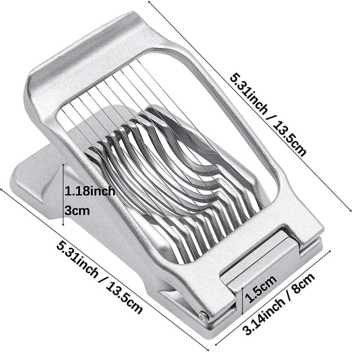 Cortador de Huevos Multifuncional LGHWKETH de Aluminio Plata
