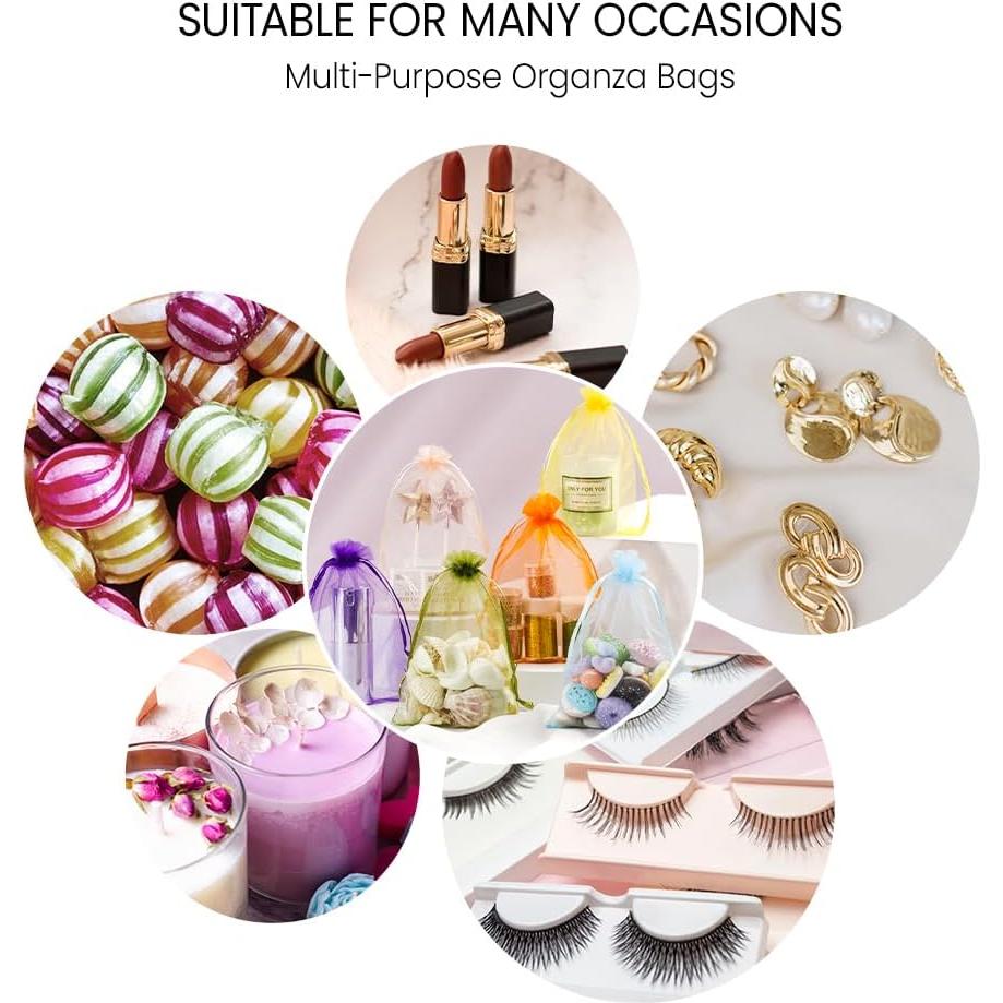 Bolsas de Organza Meowoo 100pcs 7.62x10.16cm Blancas