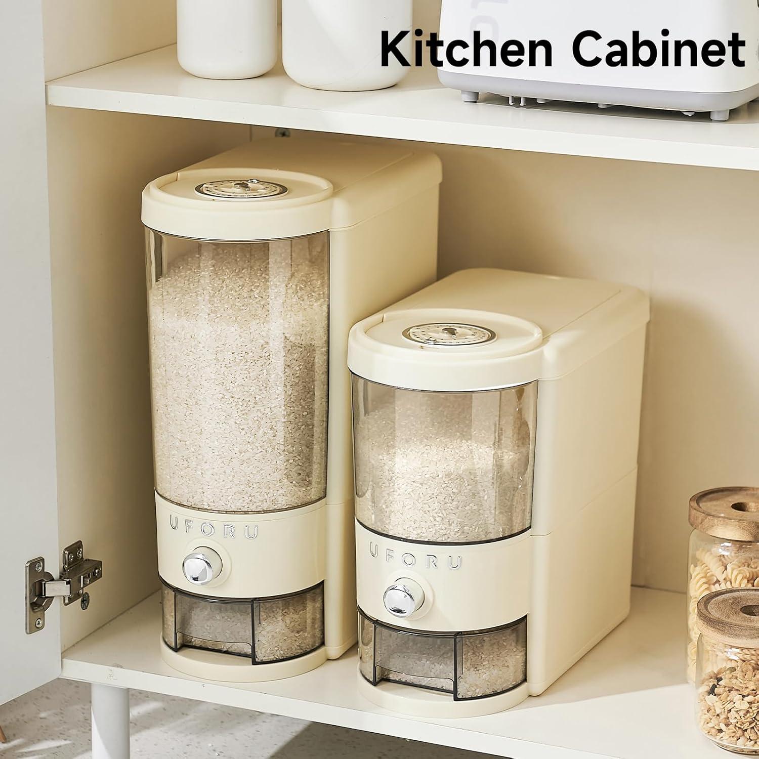 Dispensador de Arroz UFORU 10 kg con Taza Medidora y Sellado