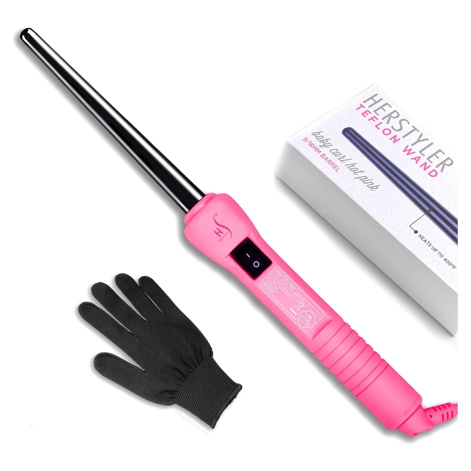 Rizador de Cabello Mini Herstyler Baby Curls Rosa 1.27 cm