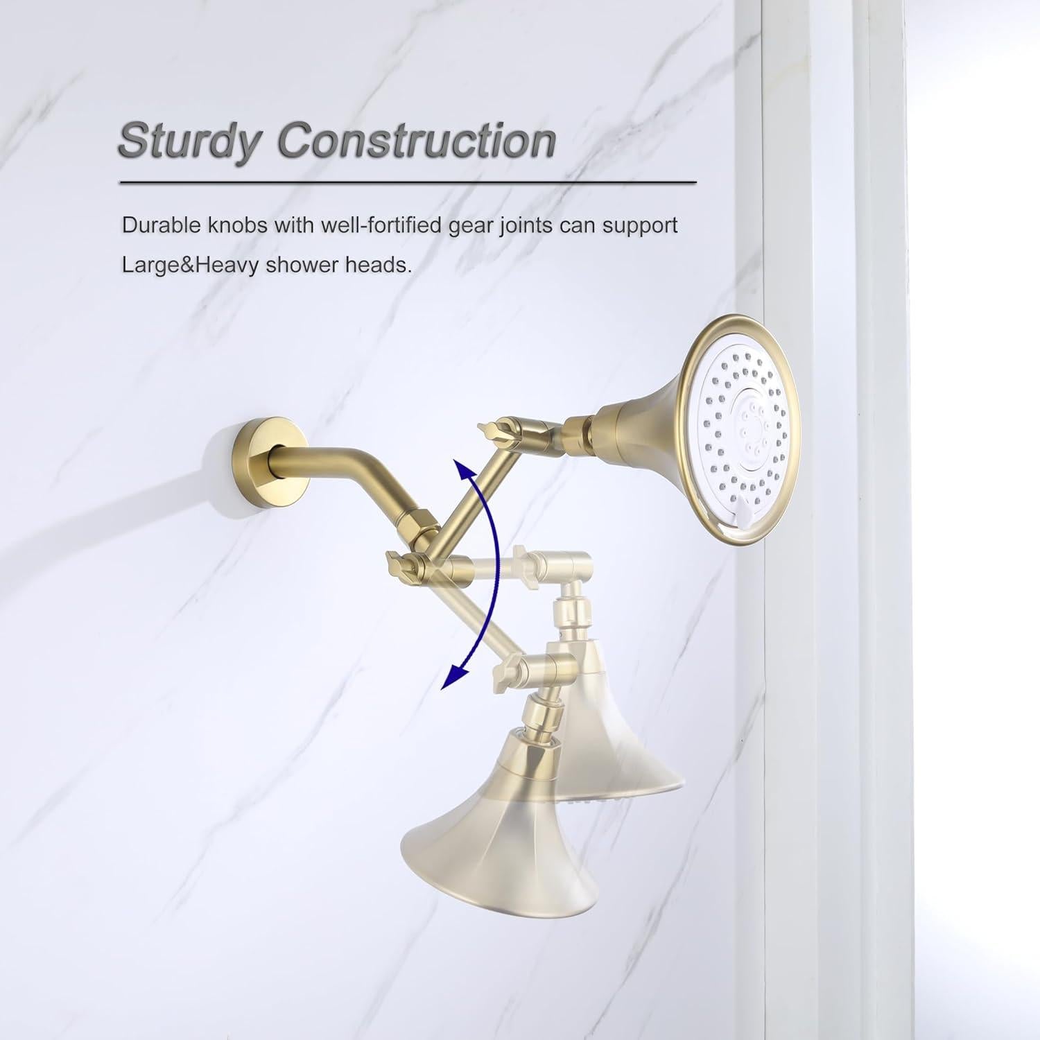 Brazo de Extensión para Ducha Senhozi Oro Cepillado 10.8 oz