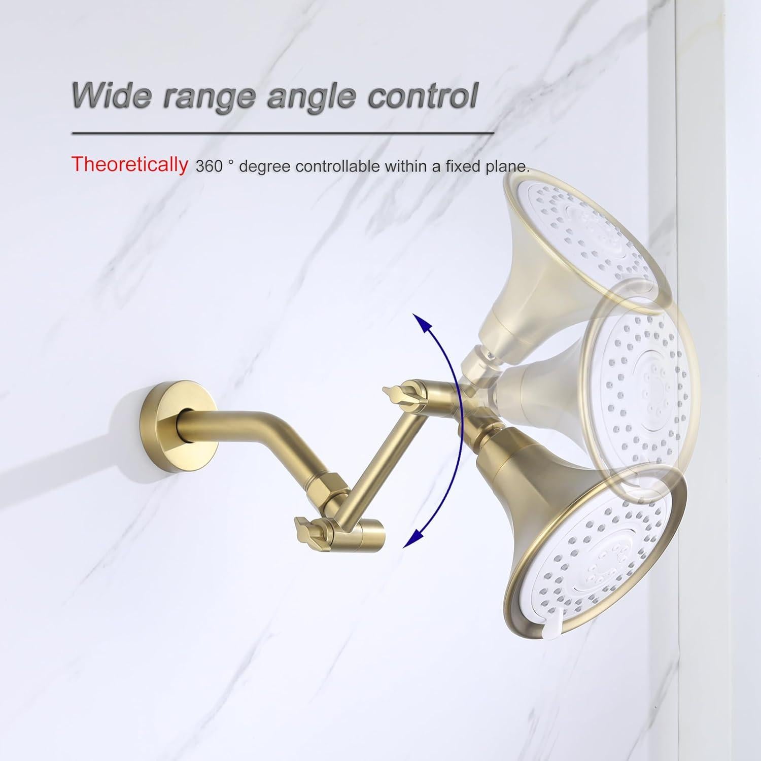 Brazo de Extensión para Ducha Senhozi Oro Cepillado 10.8 oz