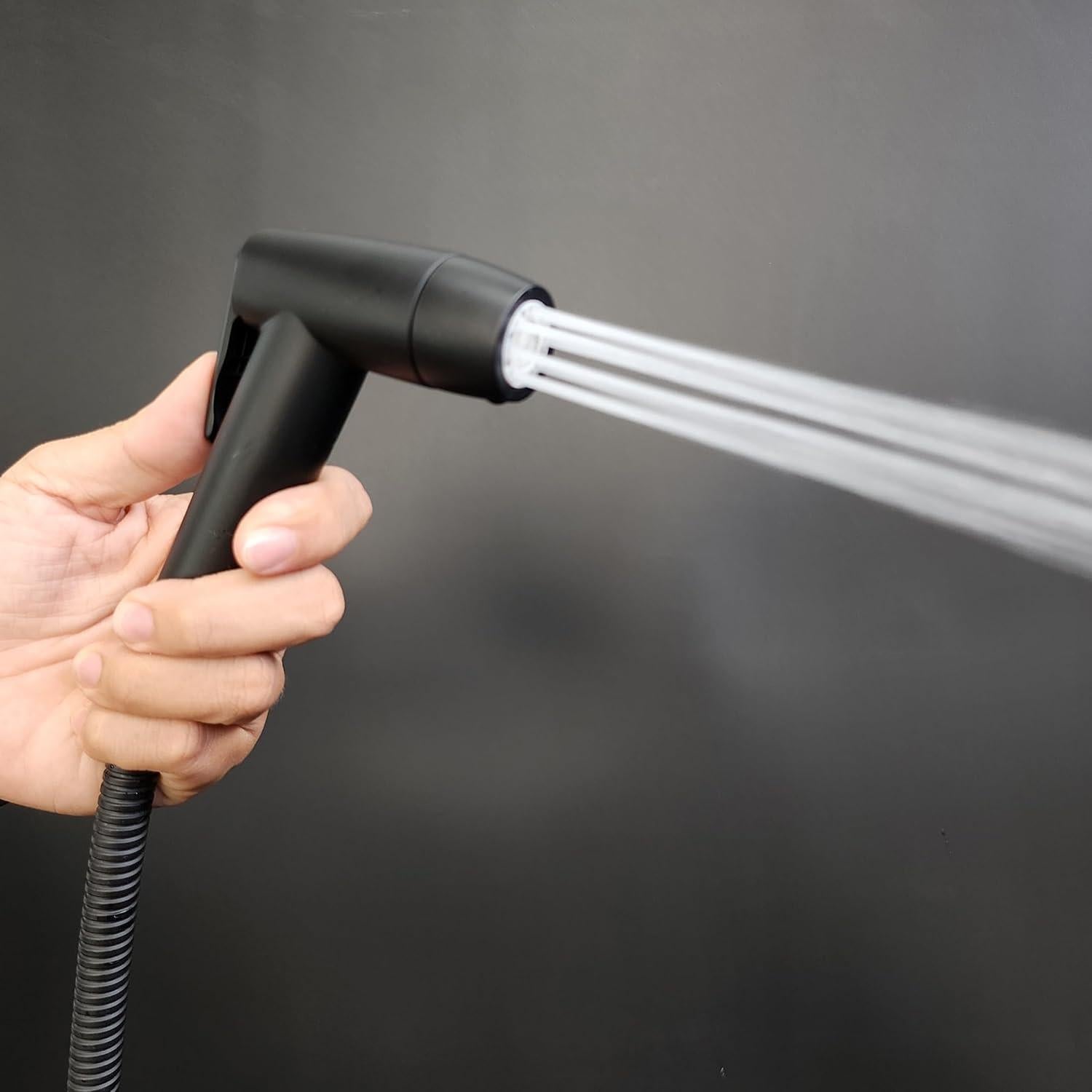 Rociador de Bidet de Mano Eurolife 2 Funciones Negro Mate