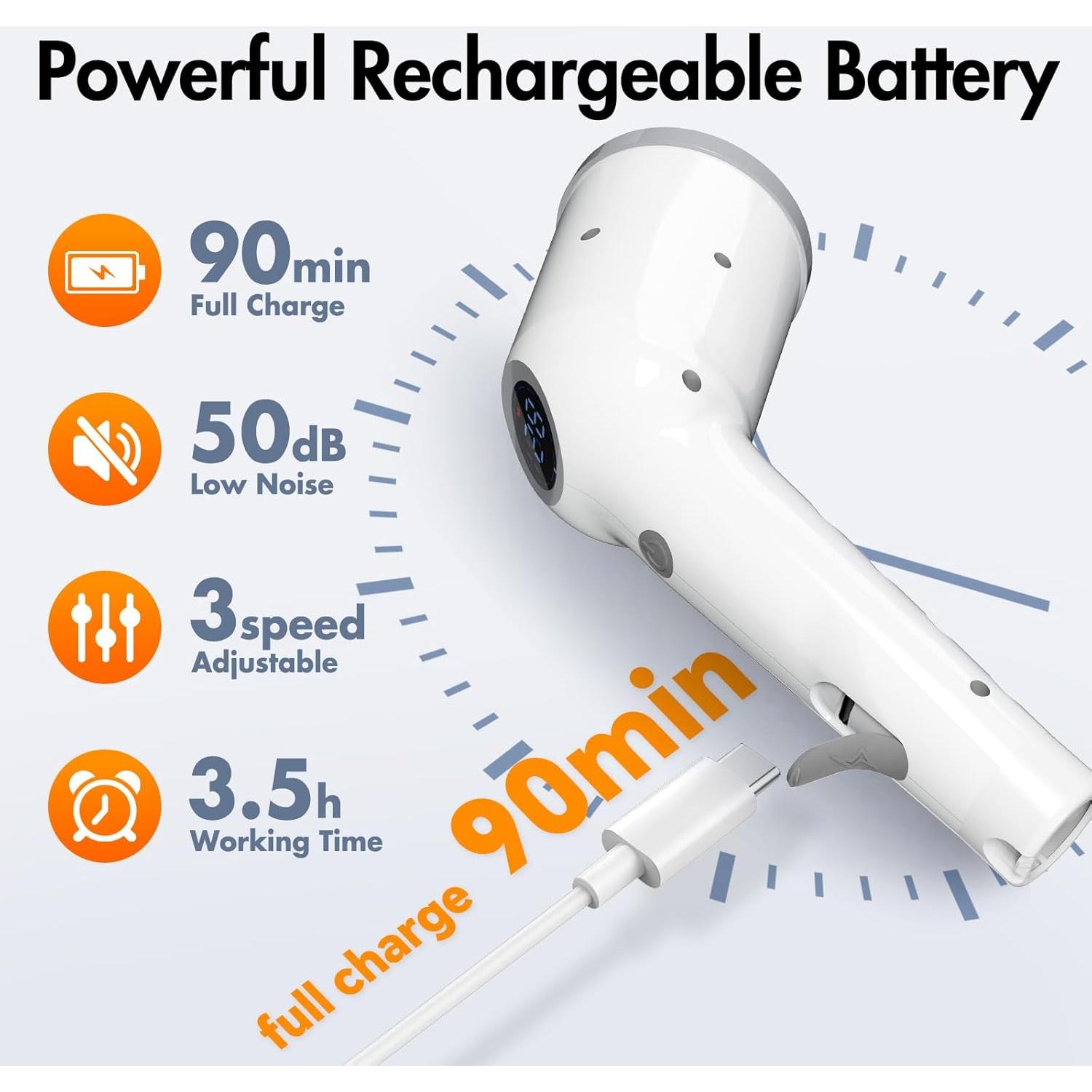 Cepillo de limpieza eléctrico ZUWSUJS con 8 cabezales y 3 velocidades