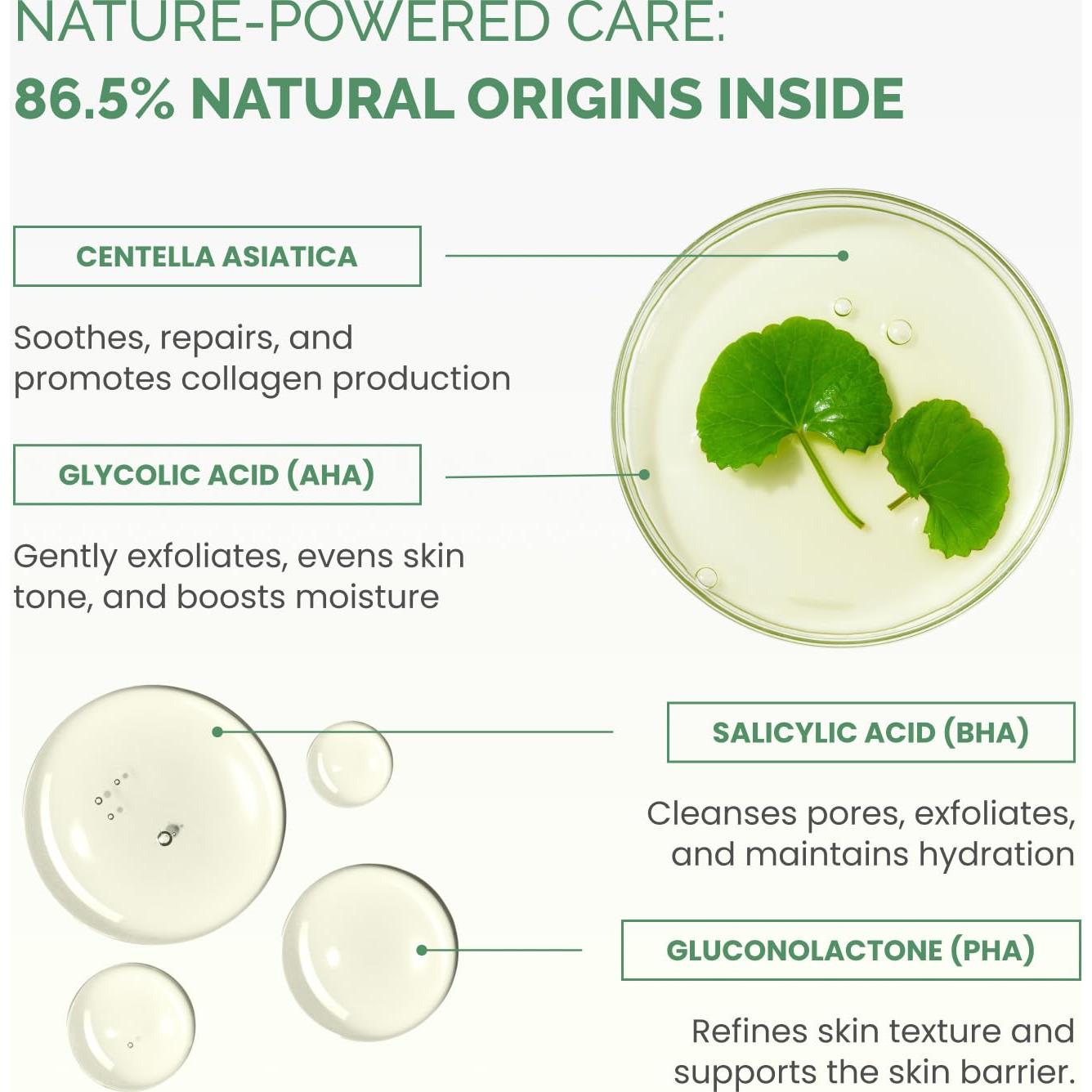 Almohadillas Exfoliantes Plantifique CICA 60 Pcs - Ácido Glicólico