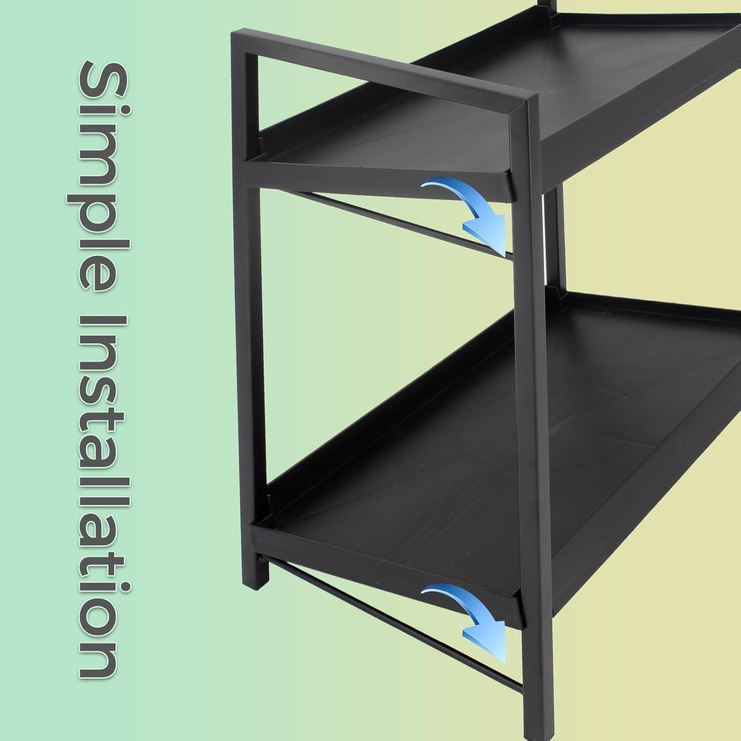 Organizador de Encimera Jofuas 2 Niveles Negro 30x17 cm