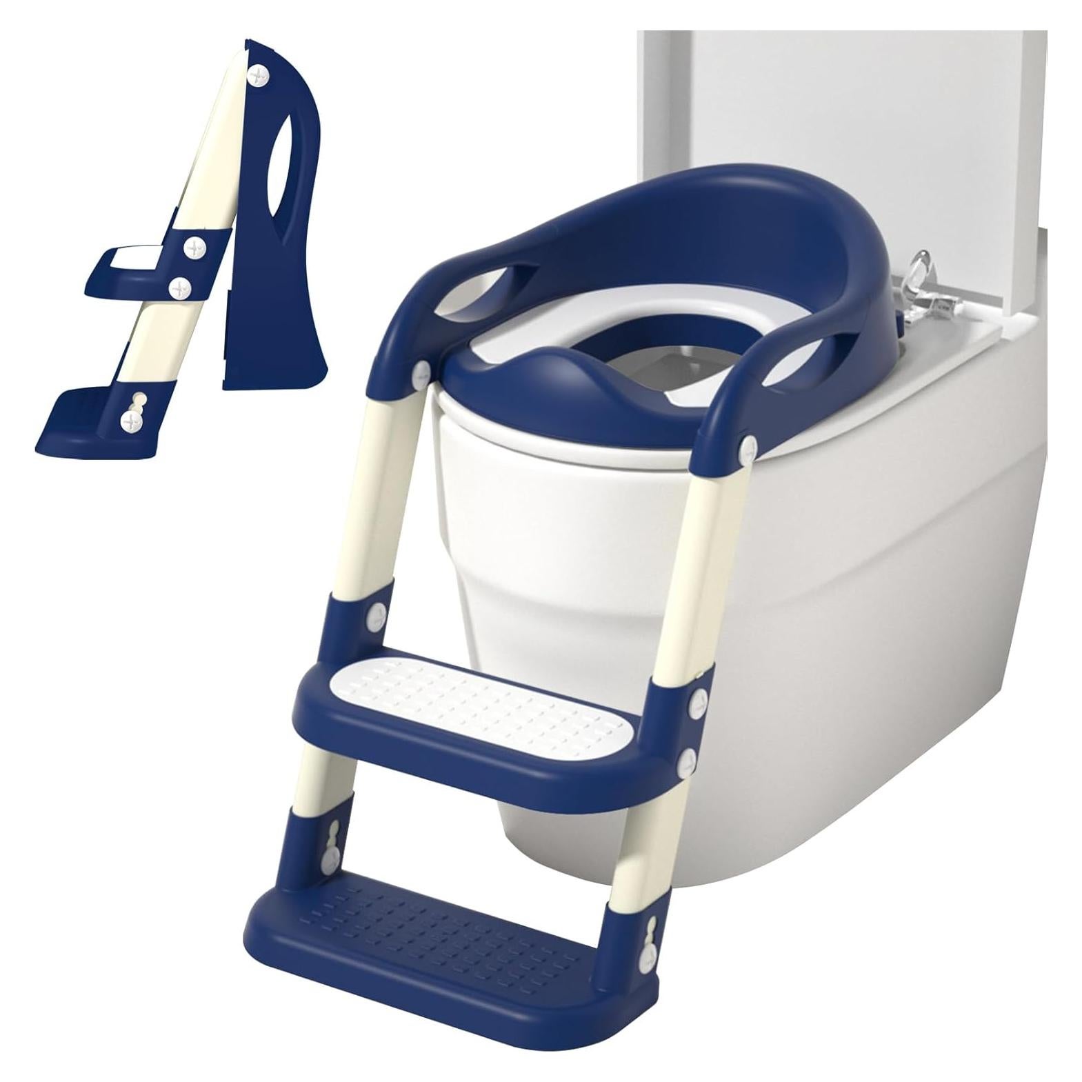 Asiento de Entrenamiento para Baño WAAYAA Plegable Azul