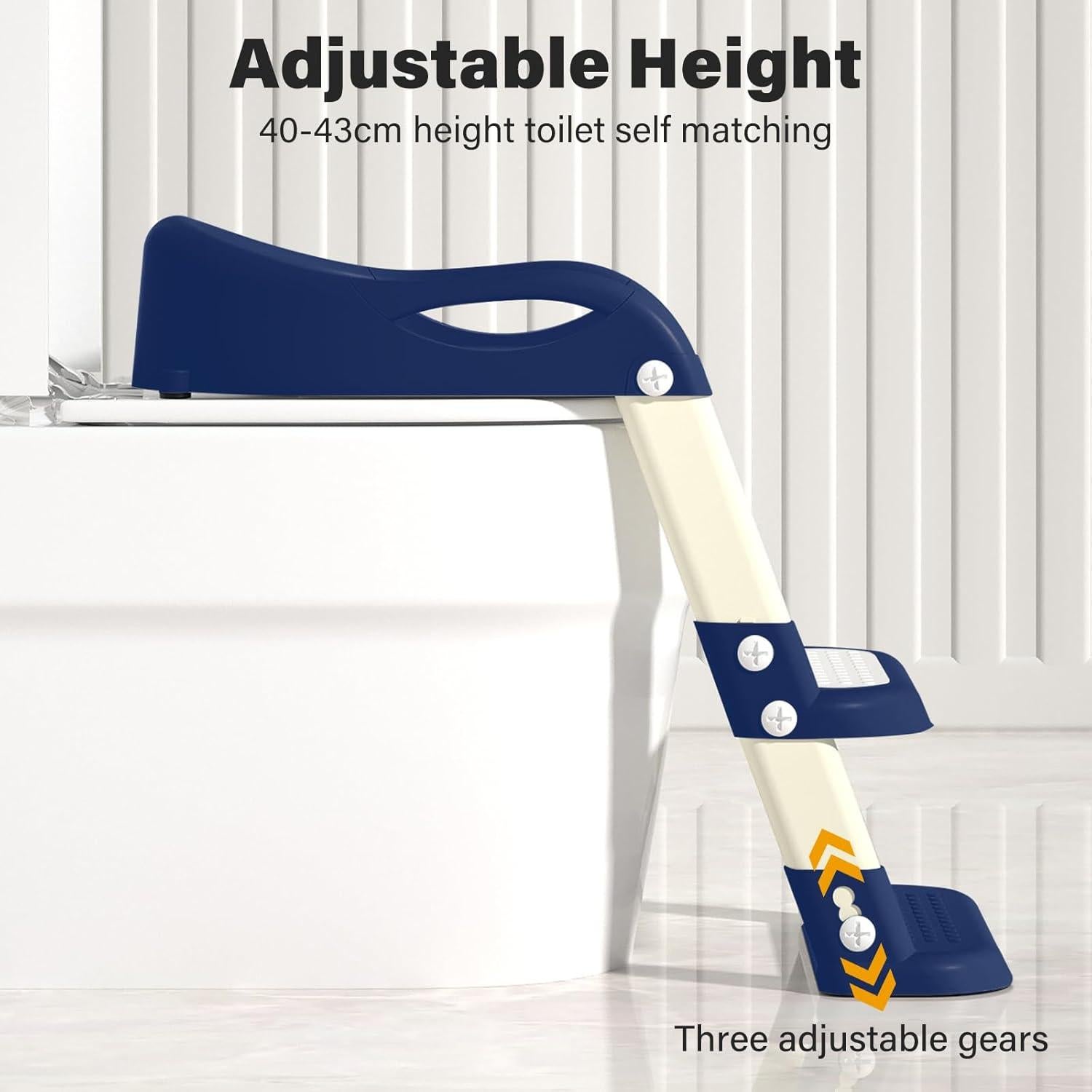 Asiento de Entrenamiento para Baño WAAYAA Plegable Azul