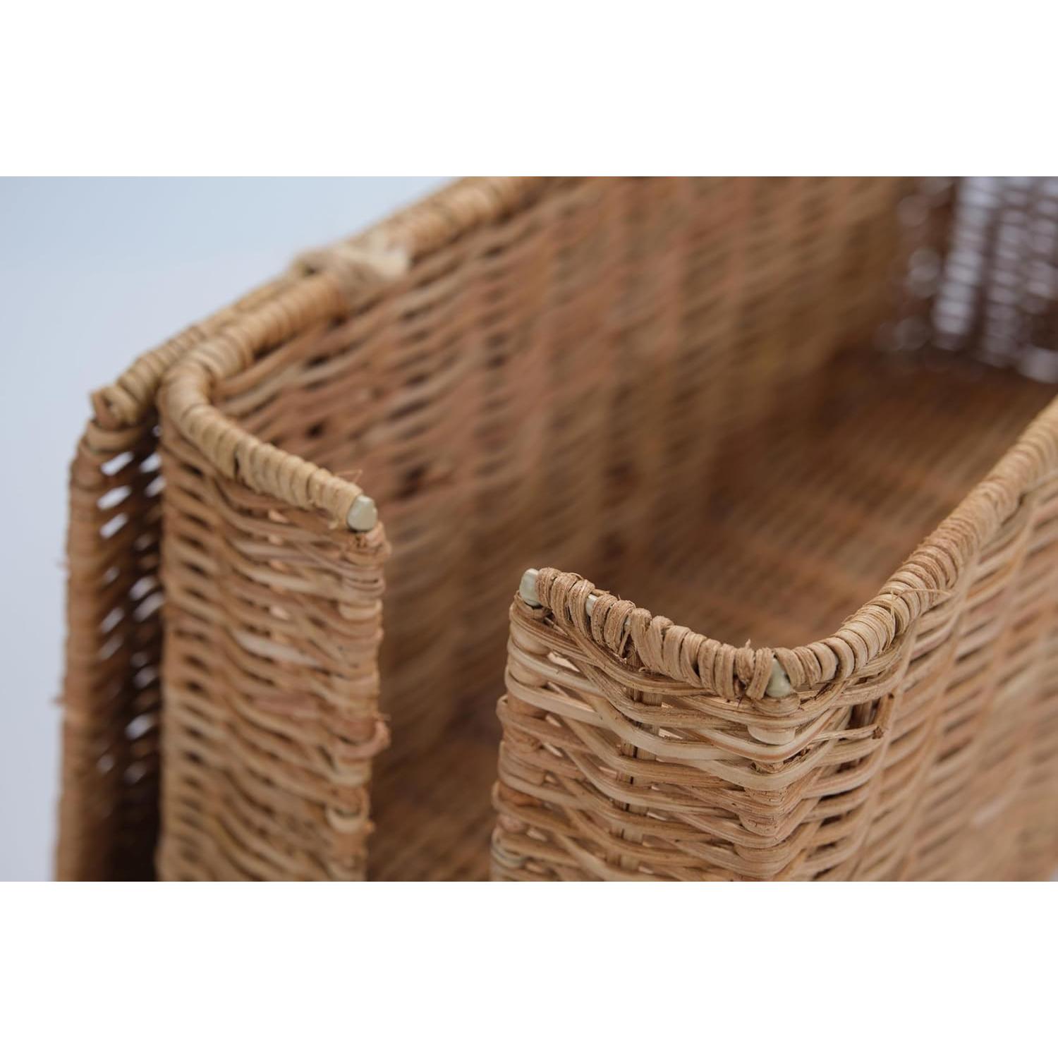 Caja Organizadora de Cables PEMAR de Mimbre Natural 33x14.5cm