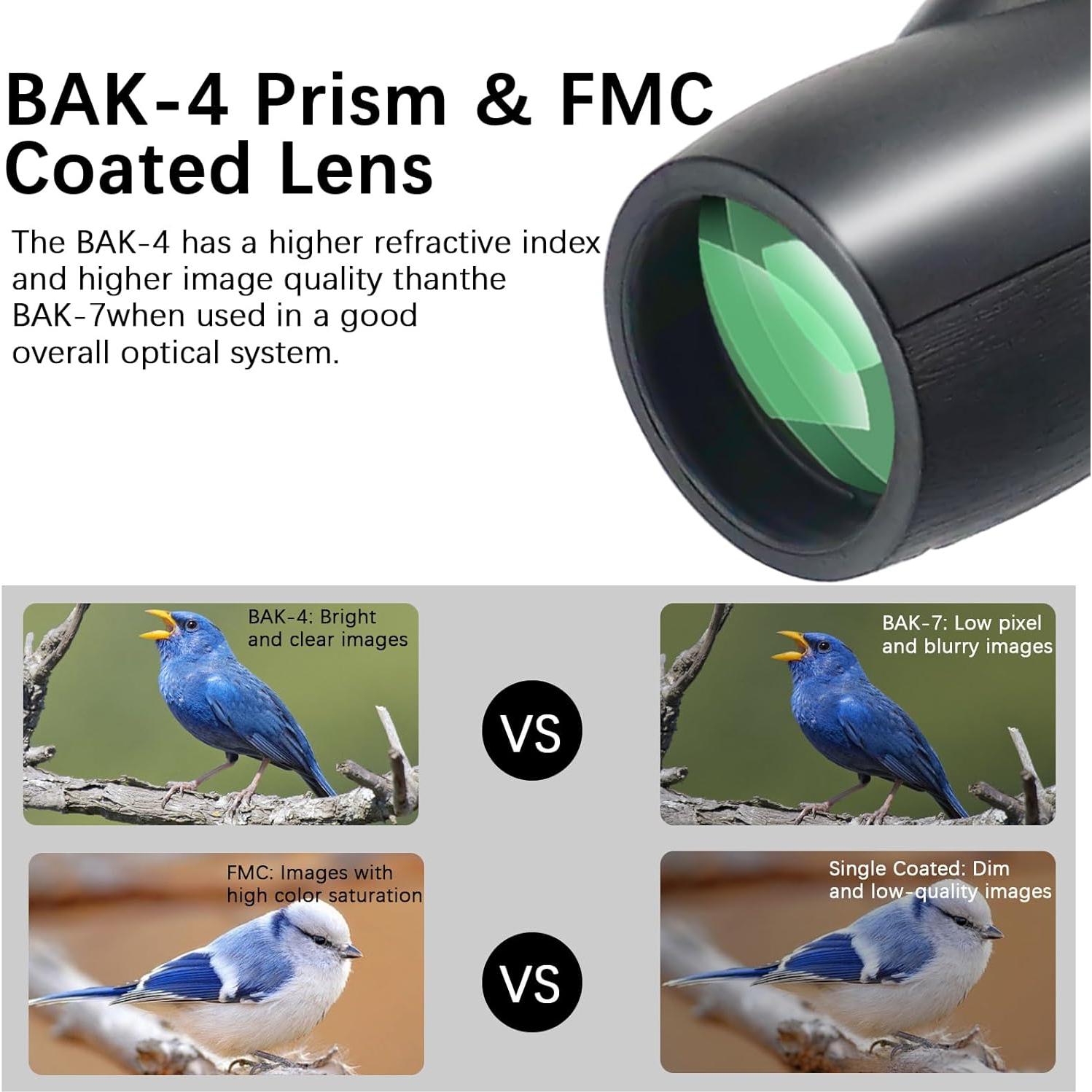 Telescopio Monocular 12X60 Vludiss con Soporte Smartphone y Trípode