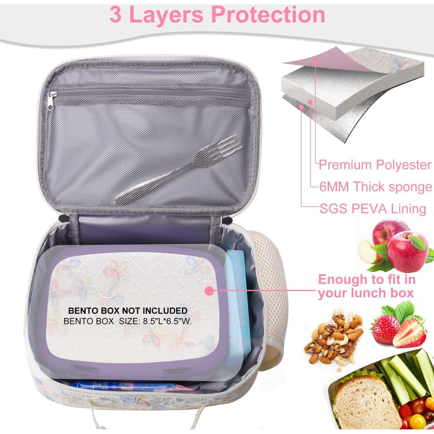 Bolsa de Almuerzo Aislada RHCPFOVR para Niños Beige 26x19cm