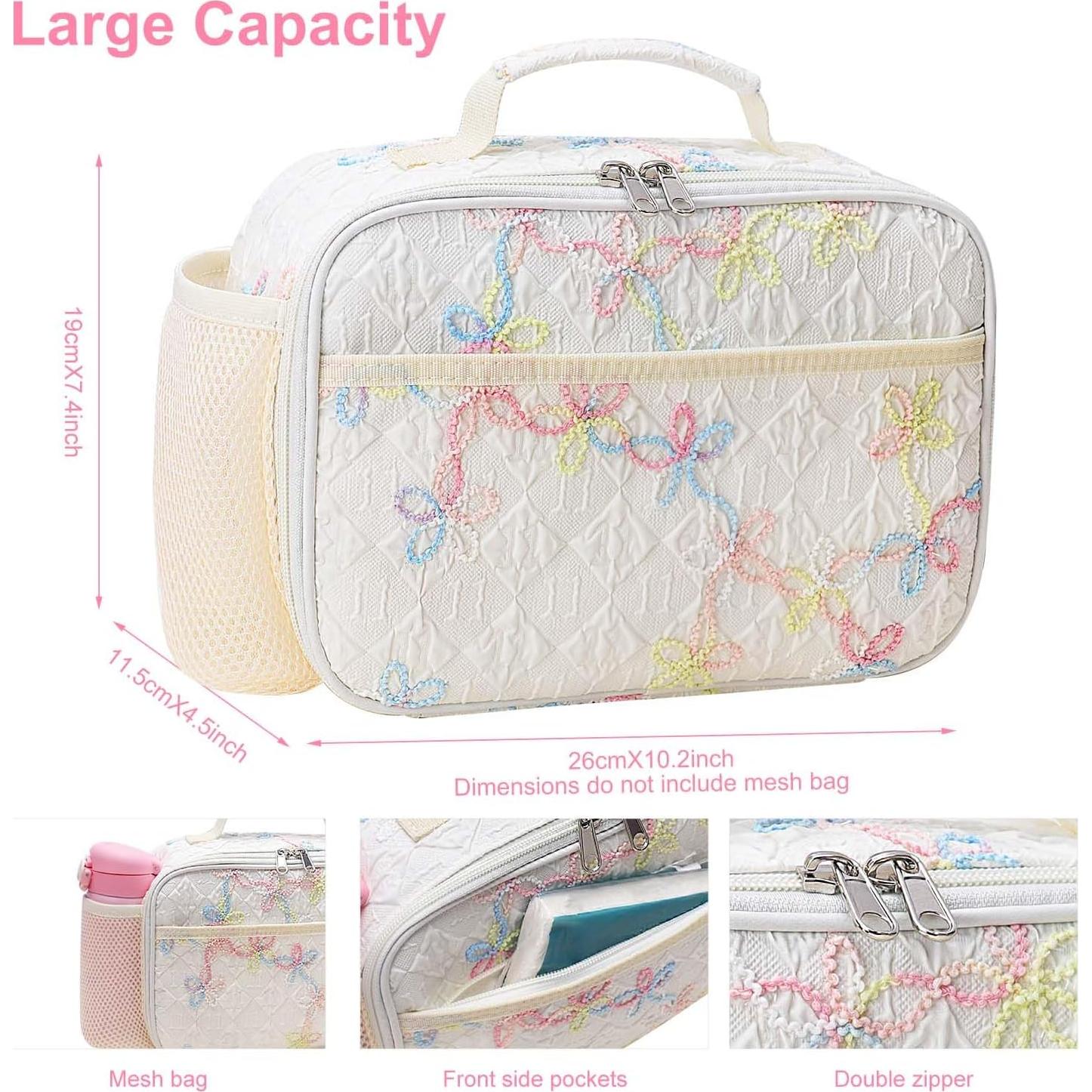 Bolsa de Almuerzo Aislada RHCPFOVR para Niños Beige 26x19cm