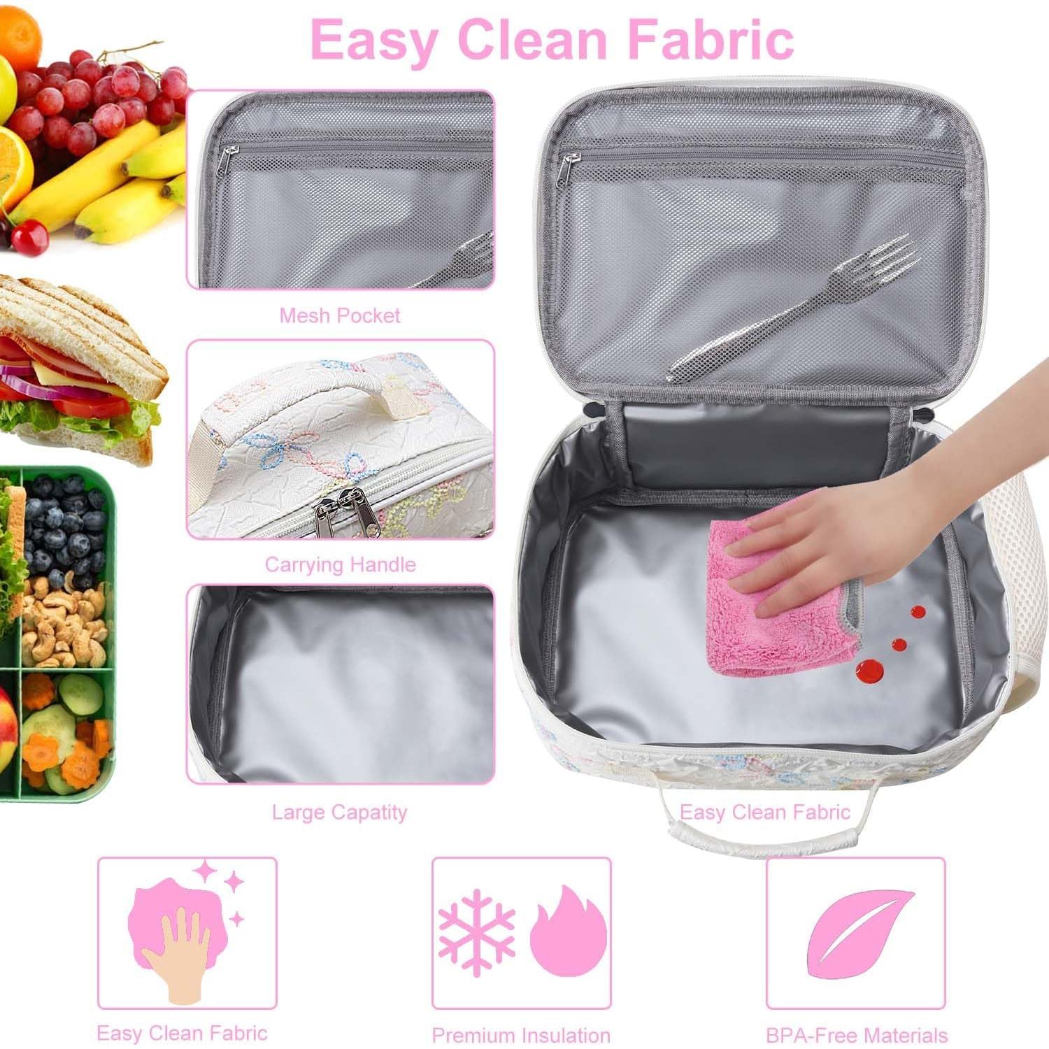 Bolsa de Almuerzo Aislada RHCPFOVR para Niños Beige 26x19cm