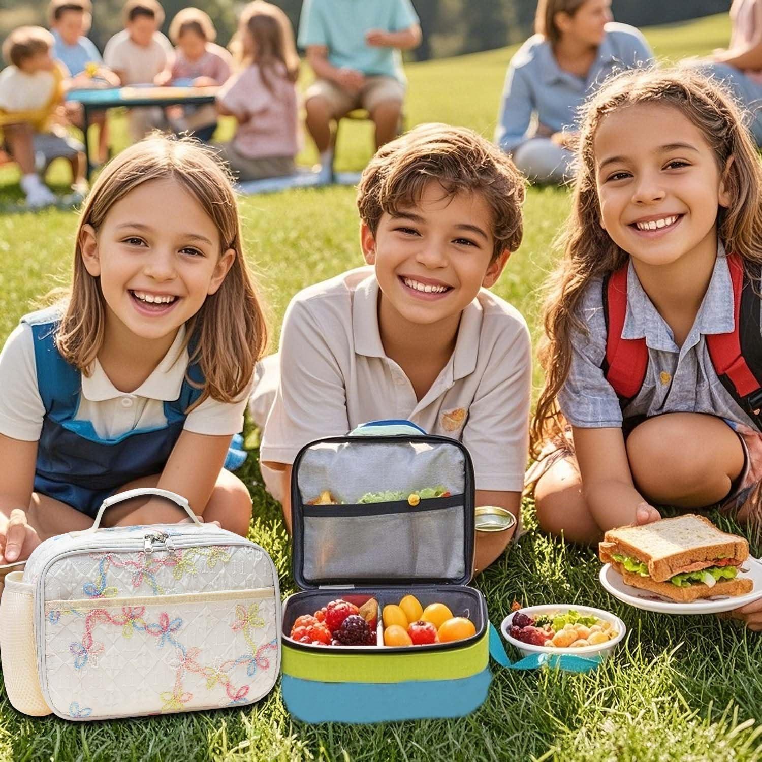 Bolsa de Almuerzo Aislada RHCPFOVR para Niños Beige 26x19cm