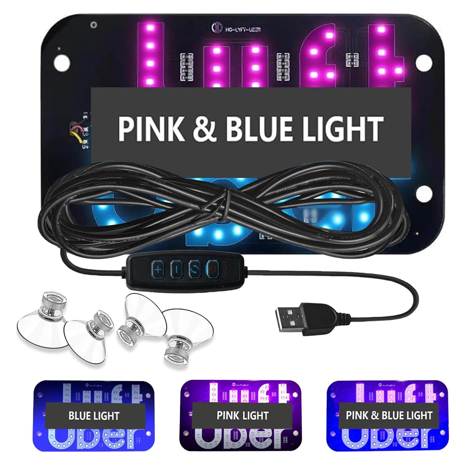 Cartel LED Doble Color Wtruoy para Coche USB Ajustable