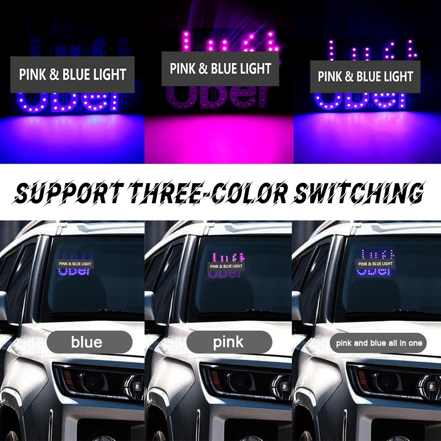 Cartel LED Doble Color Wtruoy para Coche USB Ajustable