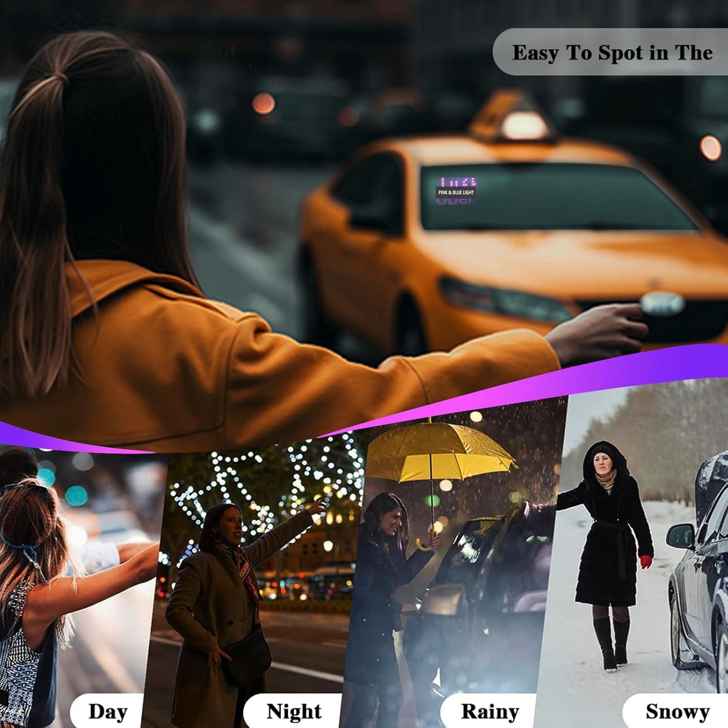 Cartel LED Doble Color Wtruoy para Coche USB Ajustable