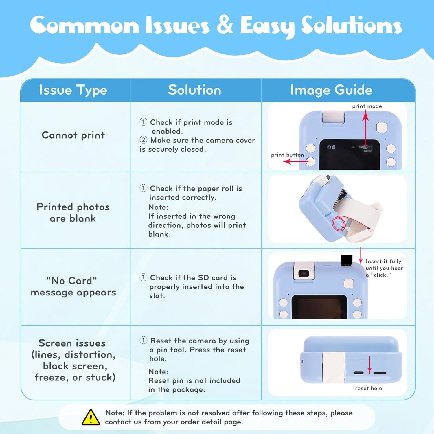 Cámara Instantánea Digital para Niños Alotwan Azul 1080P