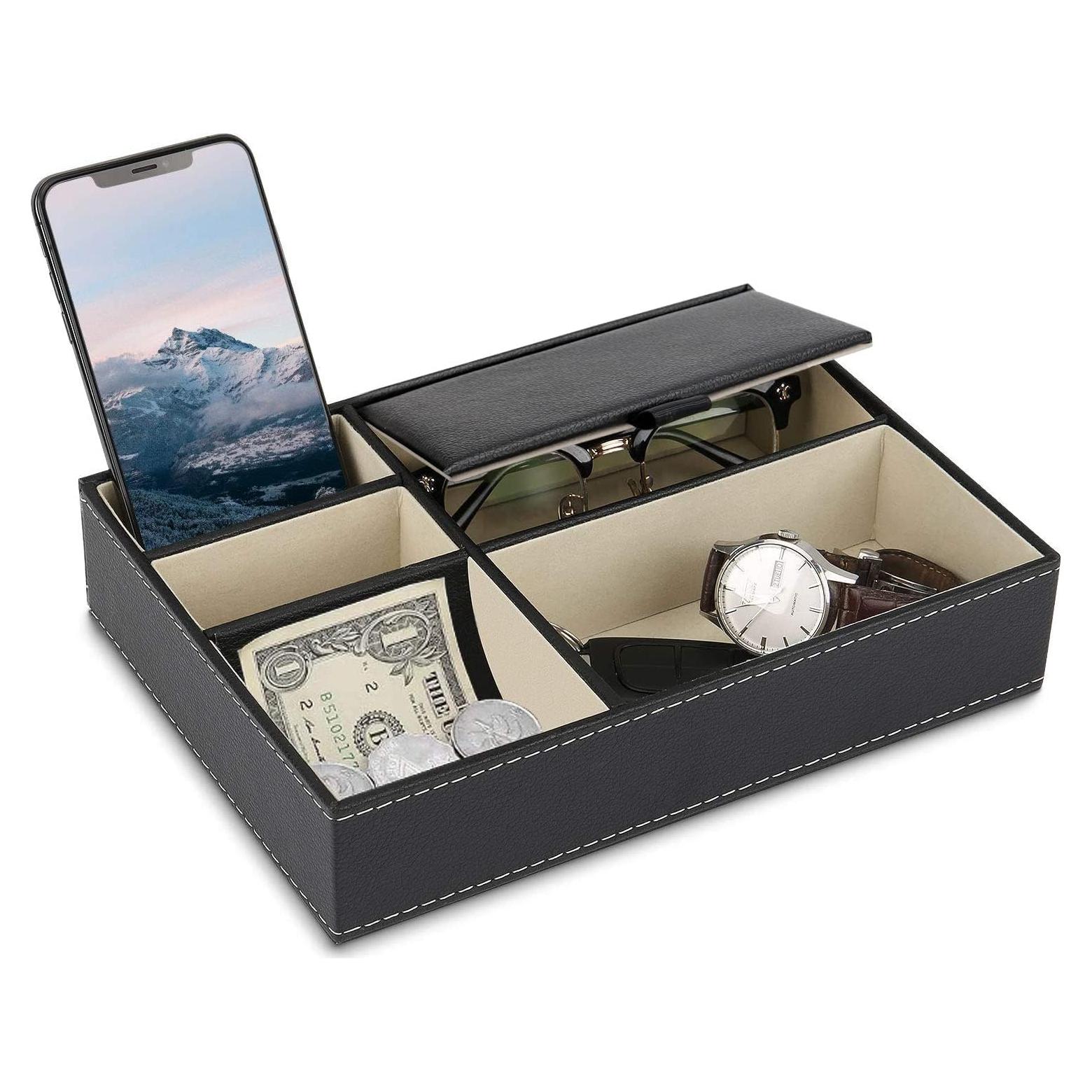 Bandeja Organizadora de Cuero Sintético Baoyun 25.4x18.3cm