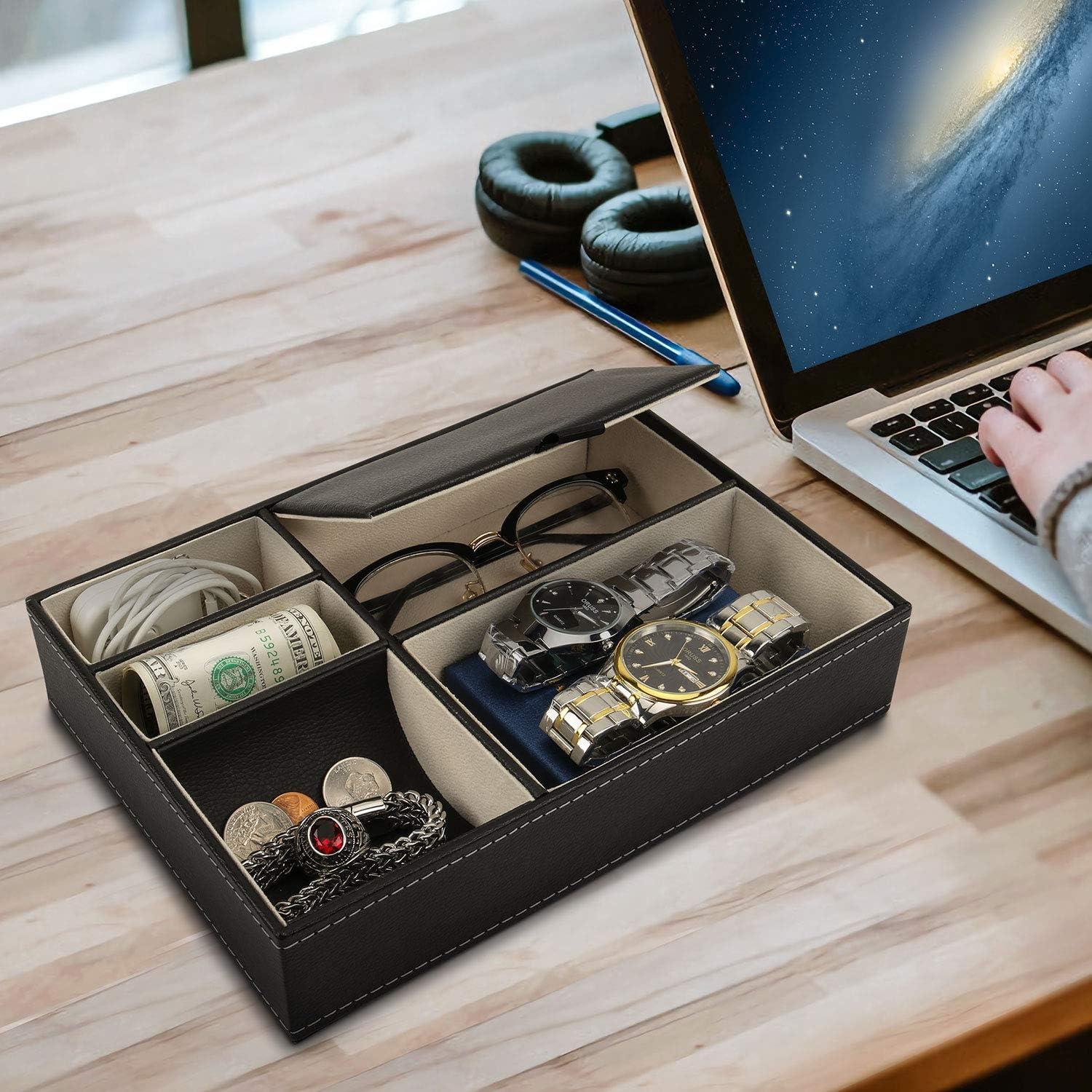 Bandeja Organizadora de Cuero Sintético Baoyun 25.4x18.3cm