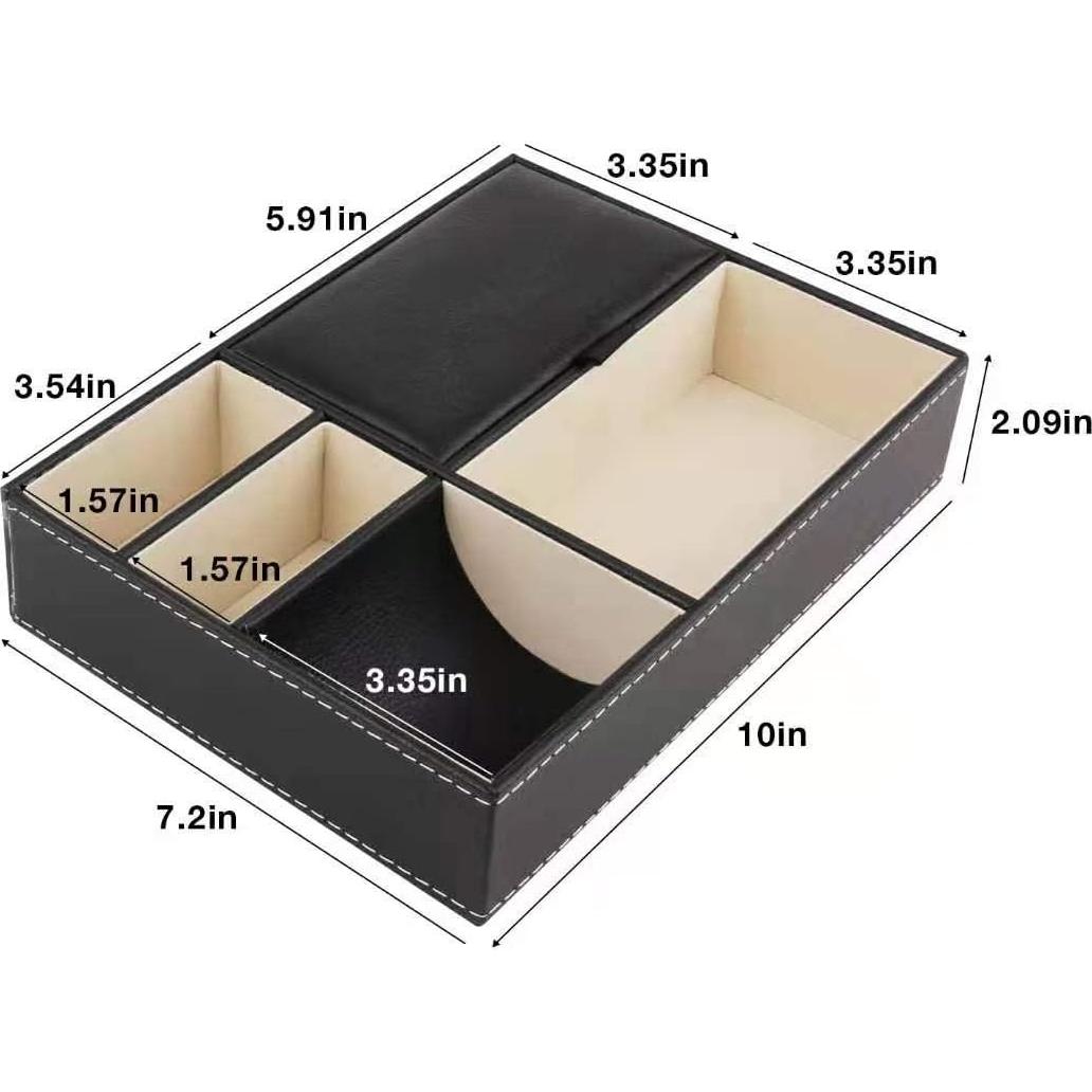 Bandeja Organizadora de Cuero Sintético Baoyun 25.4x18.3cm