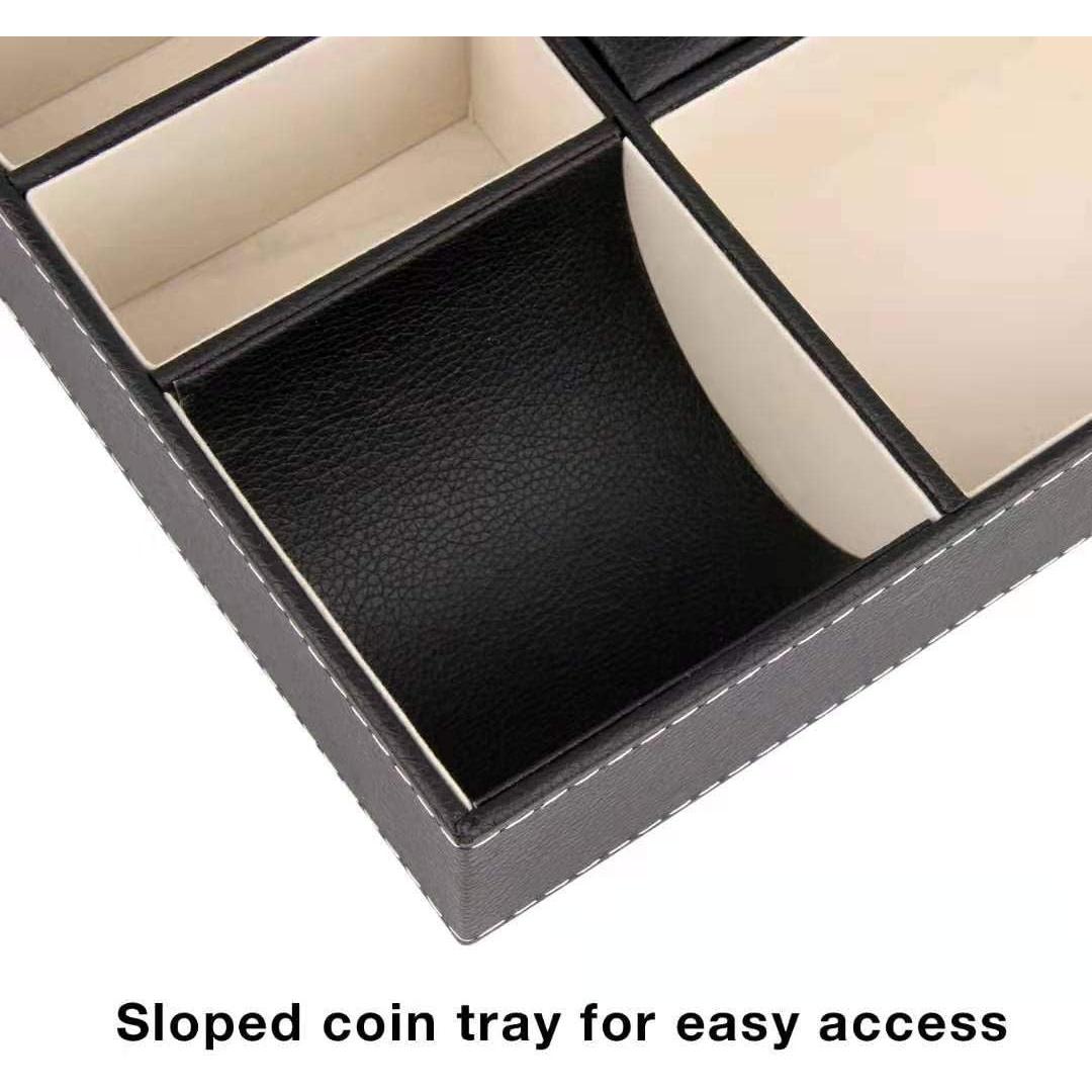 Bandeja Organizadora de Cuero Sintético Baoyun 25.4x18.3cm