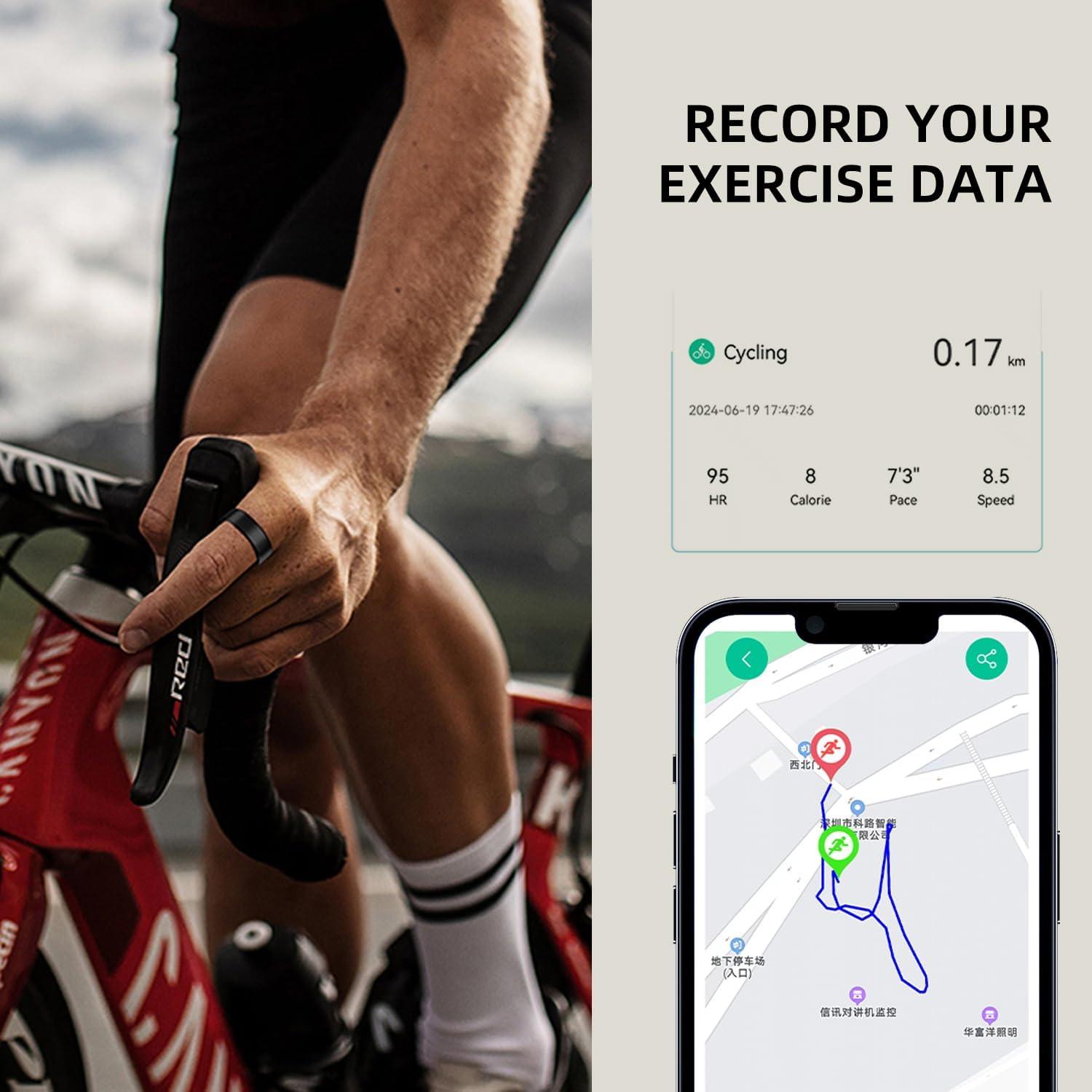 Anillo Inteligente SWISSES Negro 7 - Salud y Sueño IP68