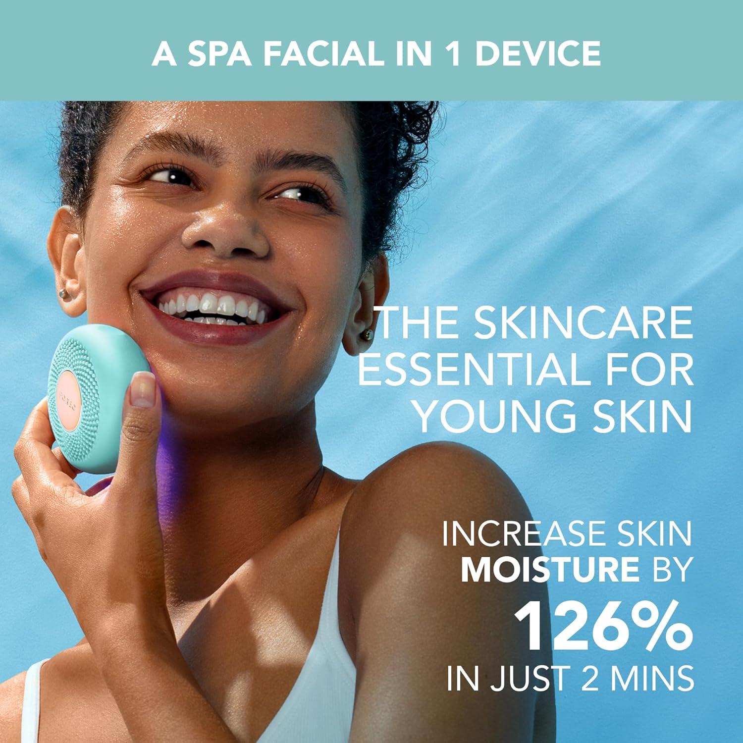 Dispositivo de Cuidado Facial FOREO UFO 3 Mini - Hidratante Antienvejecimiento Azul Ártico