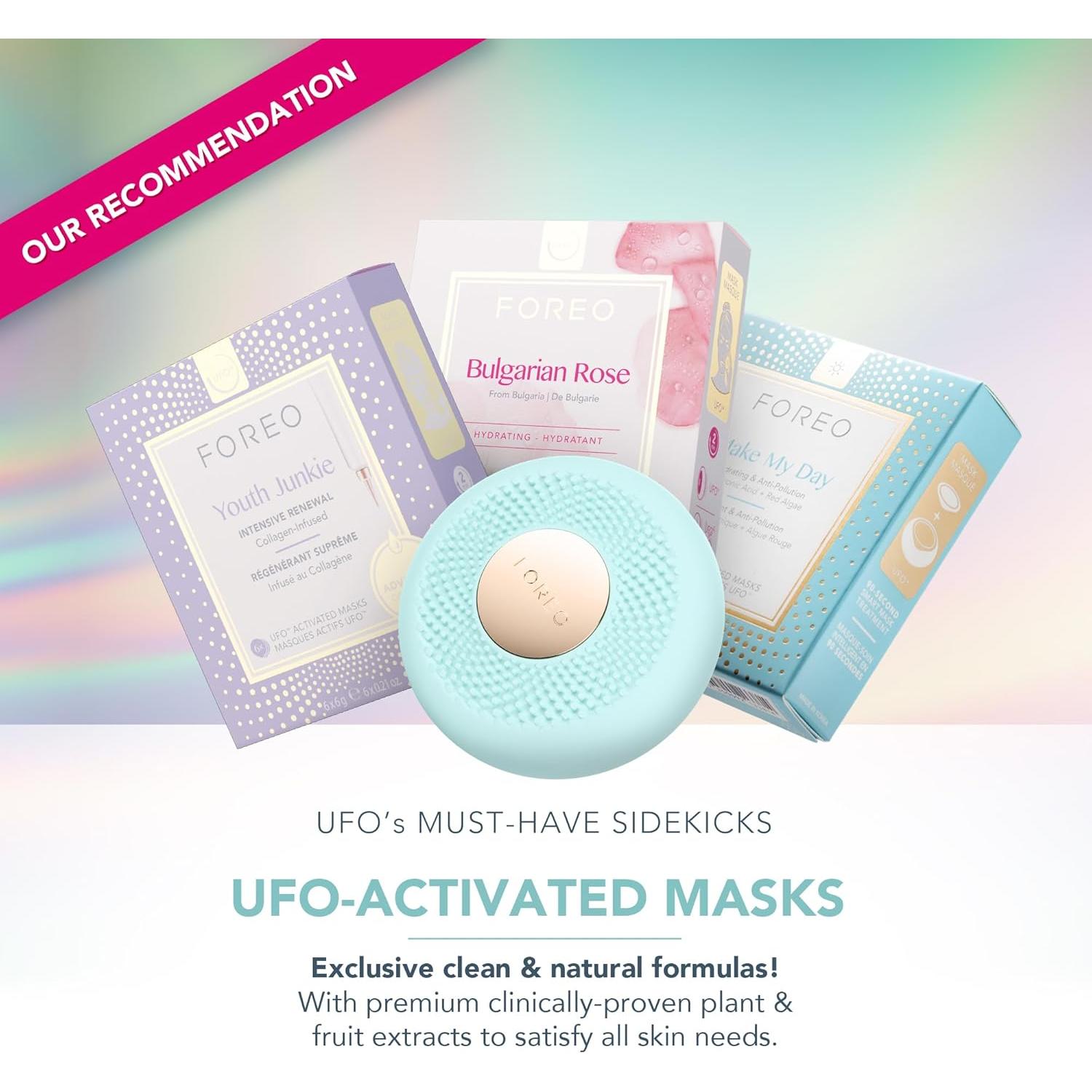 Dispositivo de Cuidado Facial FOREO UFO 3 Mini - Hidratante Antienvejecimiento Azul Ártico