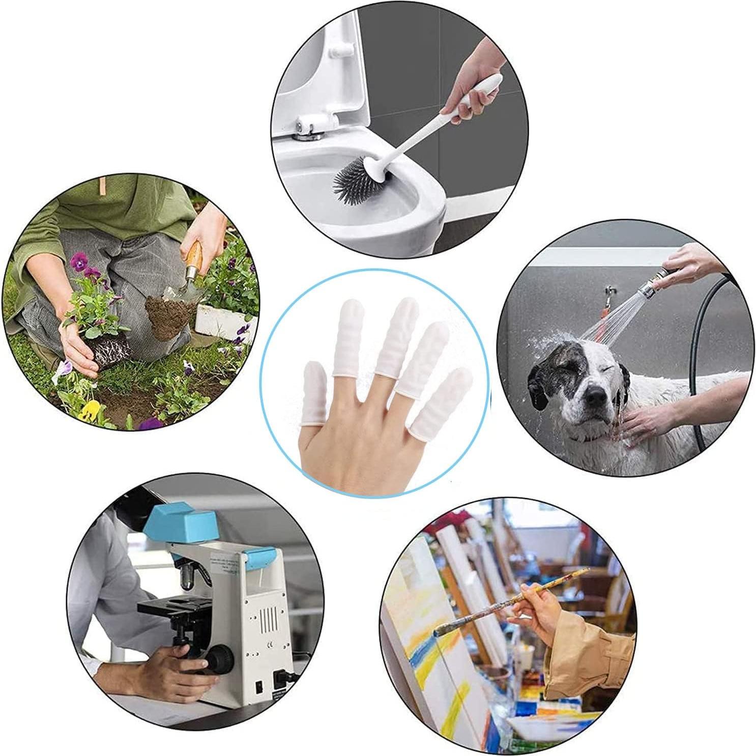 Dedales desechables de látex ZXFUTURE, 340 unidades, tamaño mediano