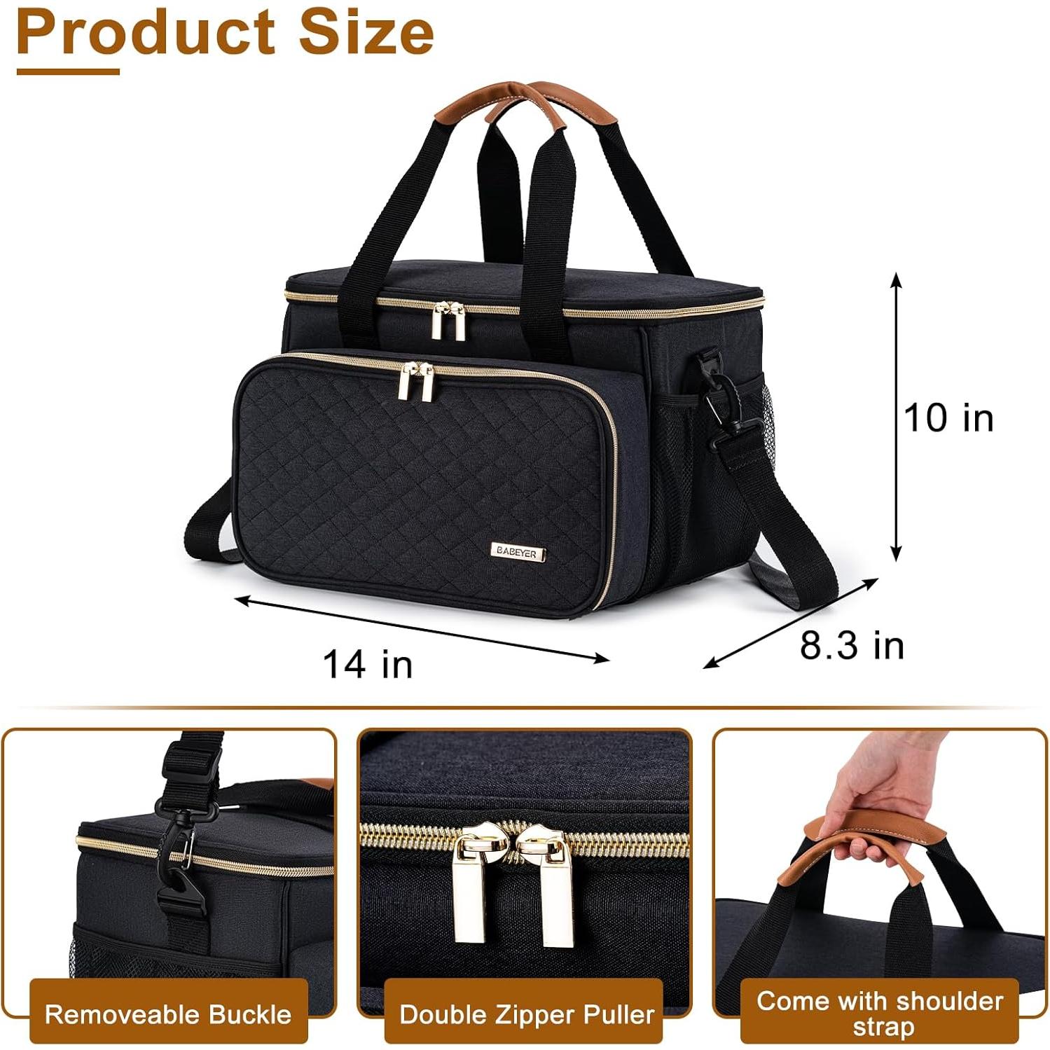 Bolsa de Aspiradora para Perros BABEYER - Negro, 35.56x21.08x25.4cm