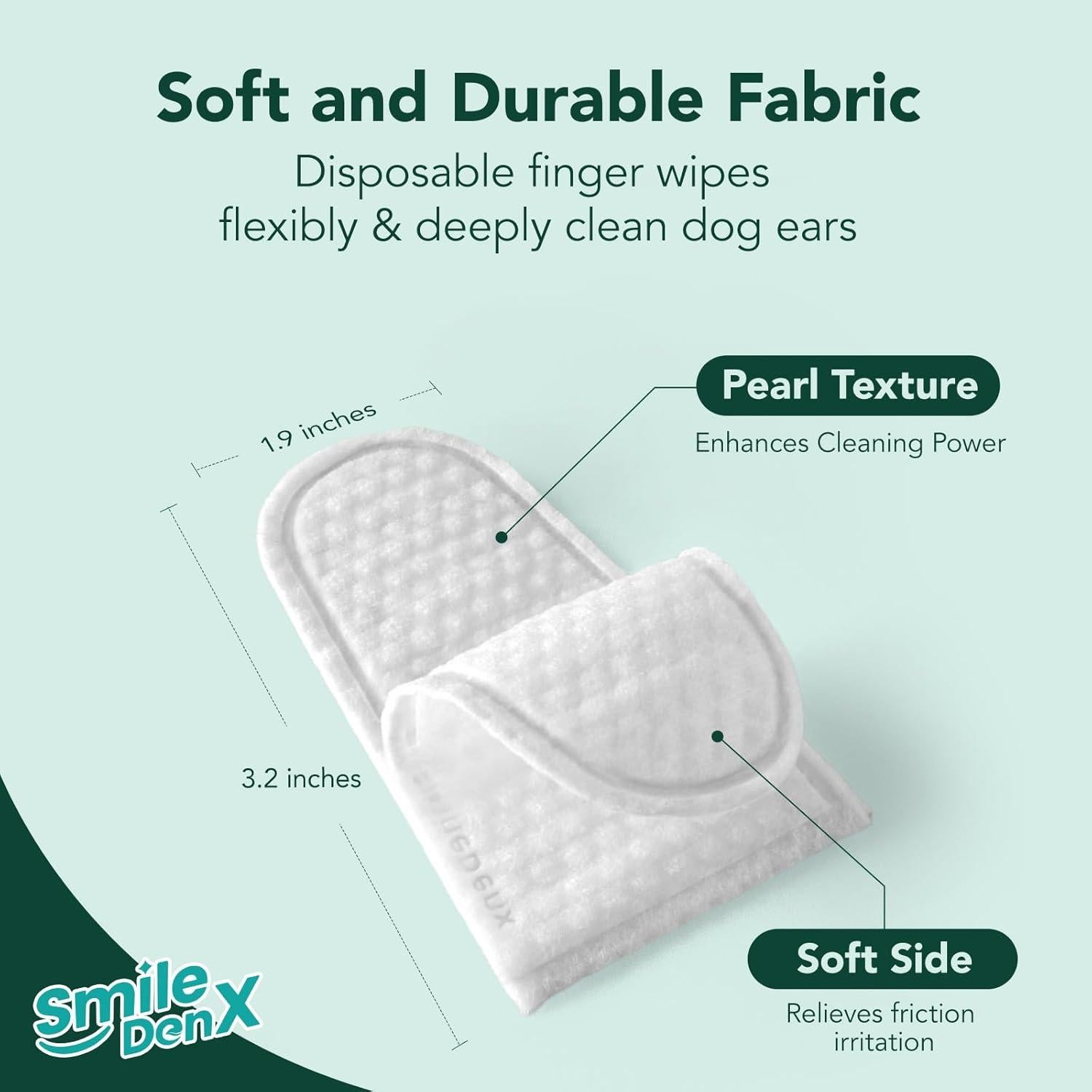 Toallitas Limpiadoras de Oídos SmileDenX 50 pcs para Perros y Gatos