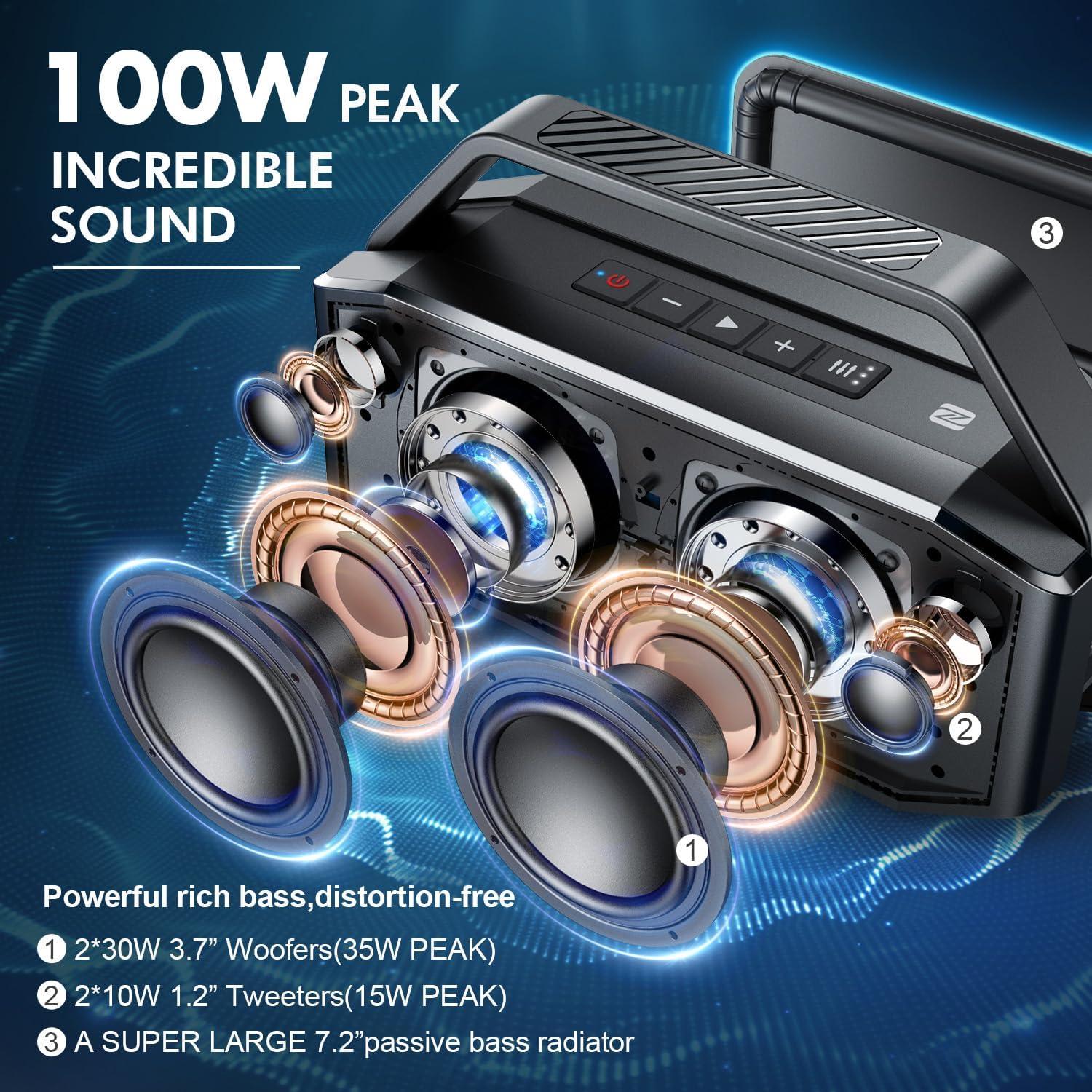 Altavoz Bluetooth W-KING D9-1 60W Impermeable 40H