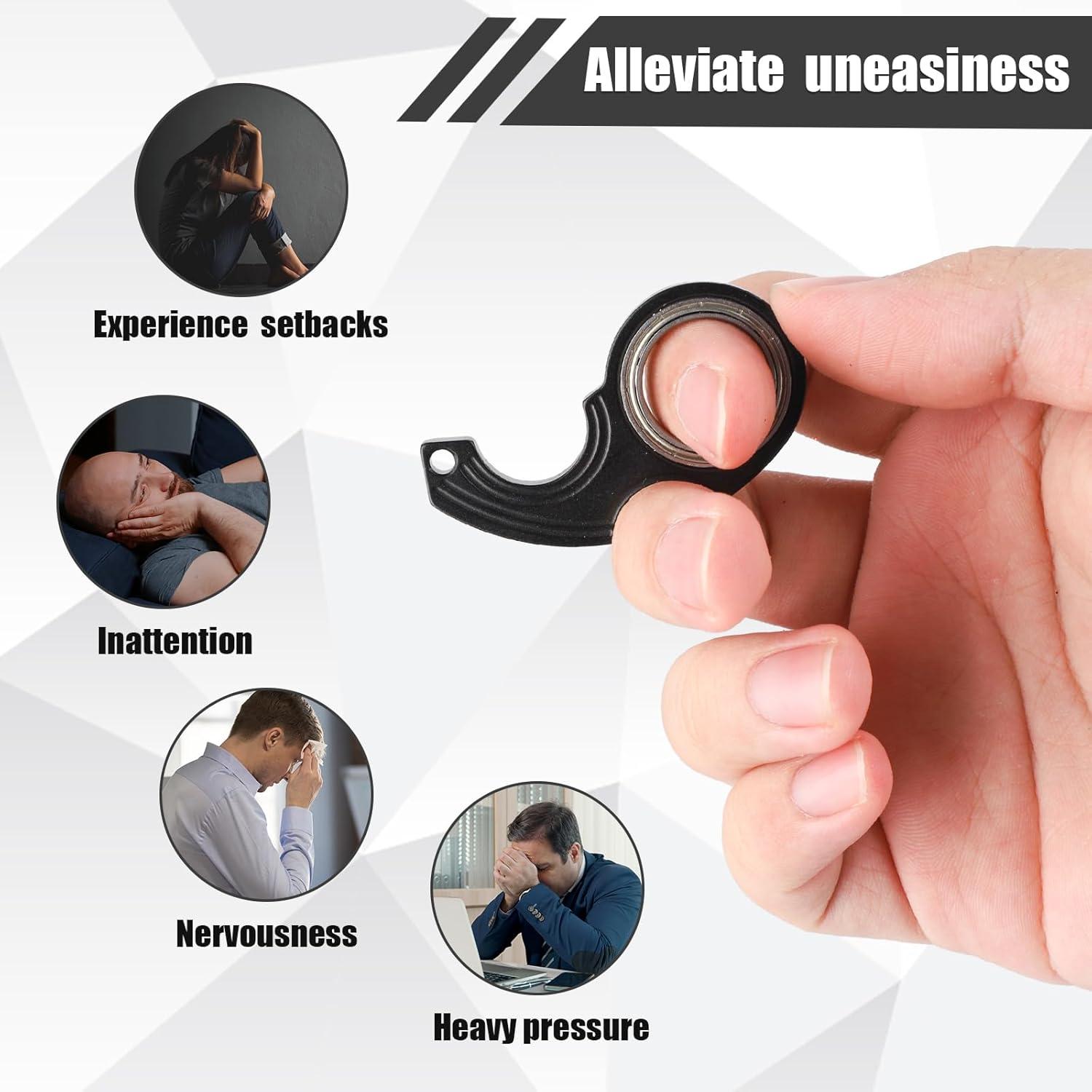 2 Llaveros Giratorios NQEUEPN con 2 Anillos de Metal Negro