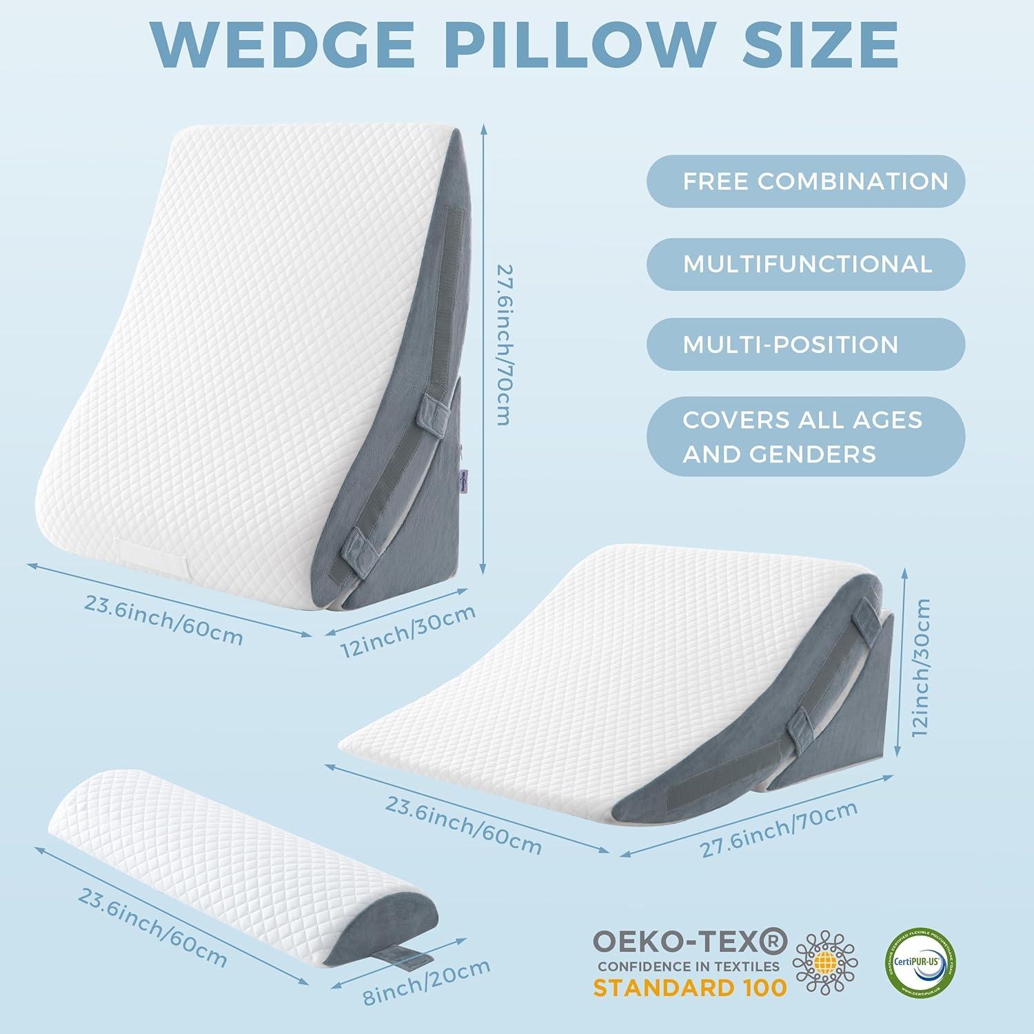 Almohada en Cuña Ortopédica Ganondorf BW-1008-GR 60x70 cm