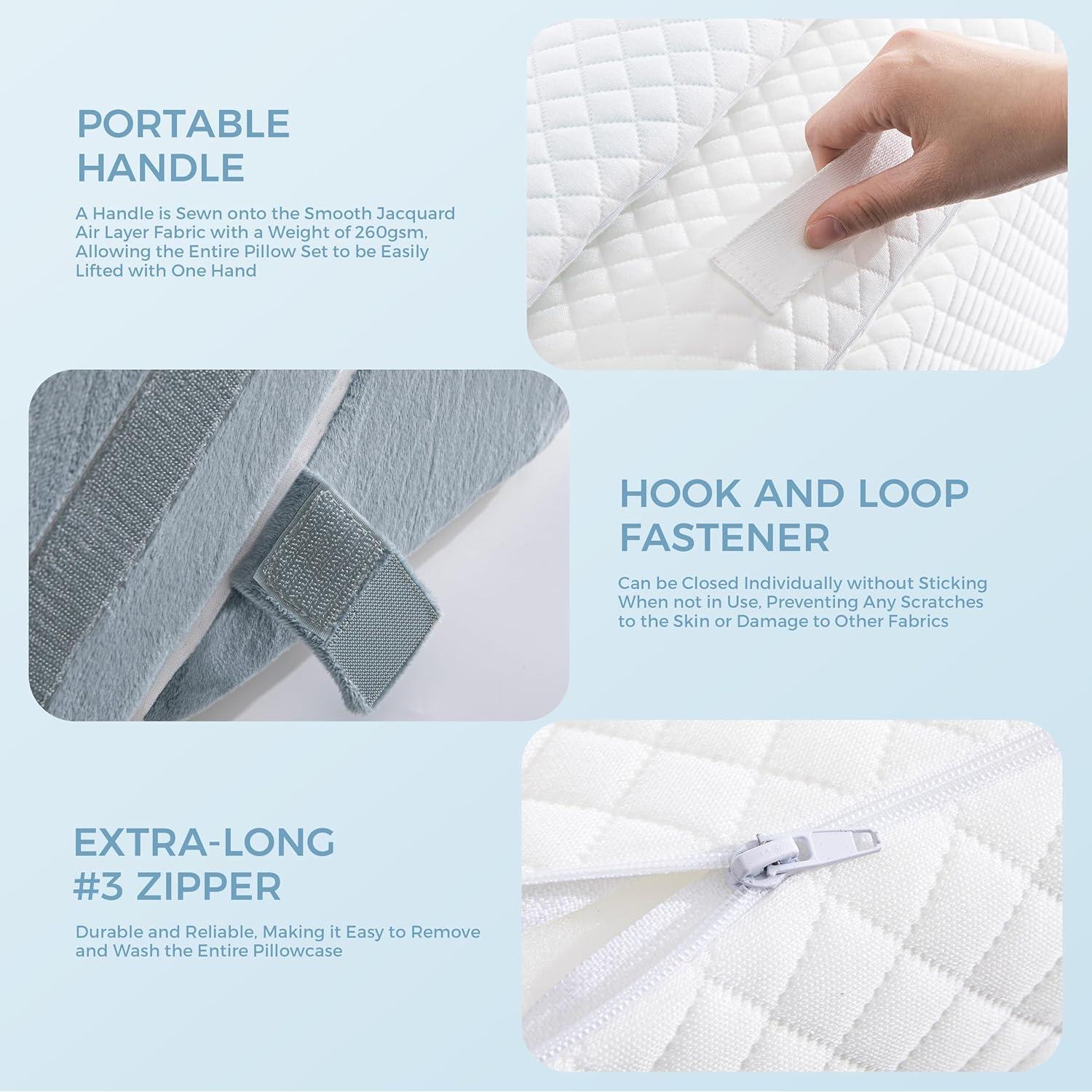 Almohada en Cuña Ortopédica Ganondorf BW-1008-GR 60x70 cm