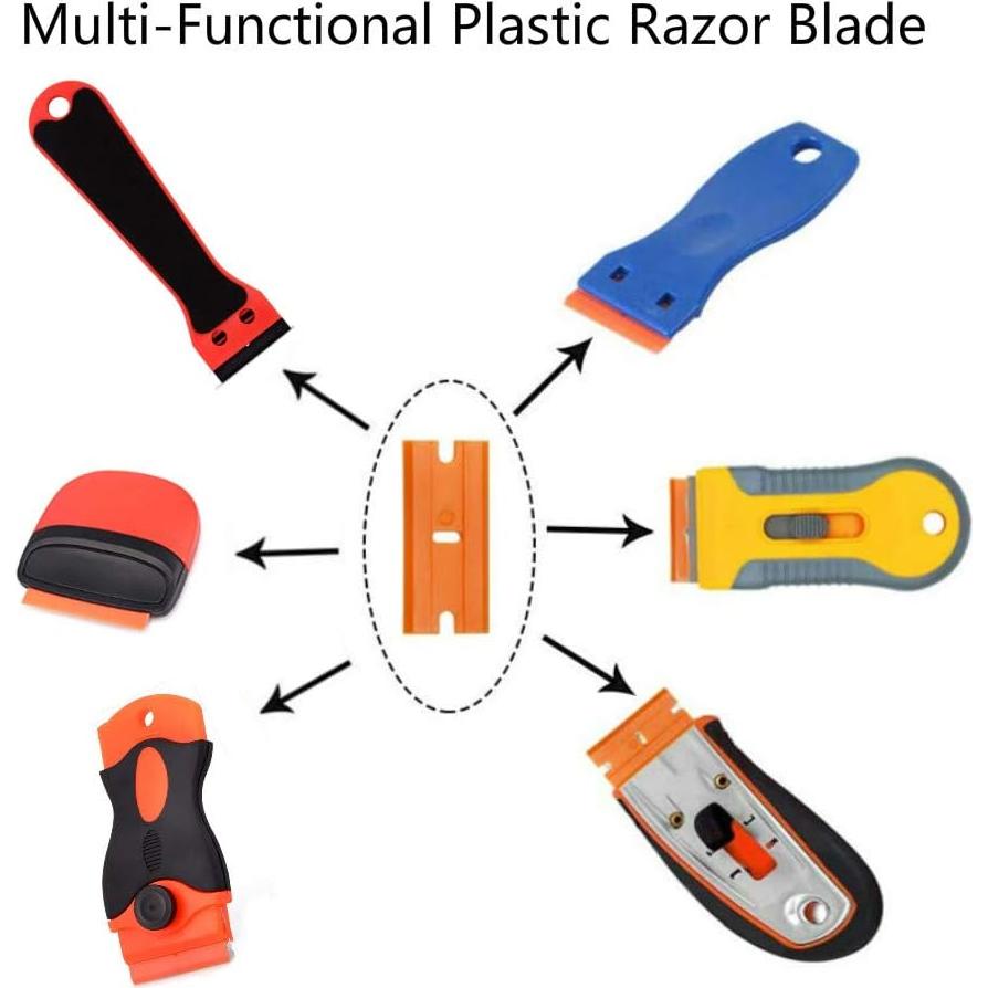 Cuchillas de Plástico EHDIS 100 PCS Doble Filo para Raspado