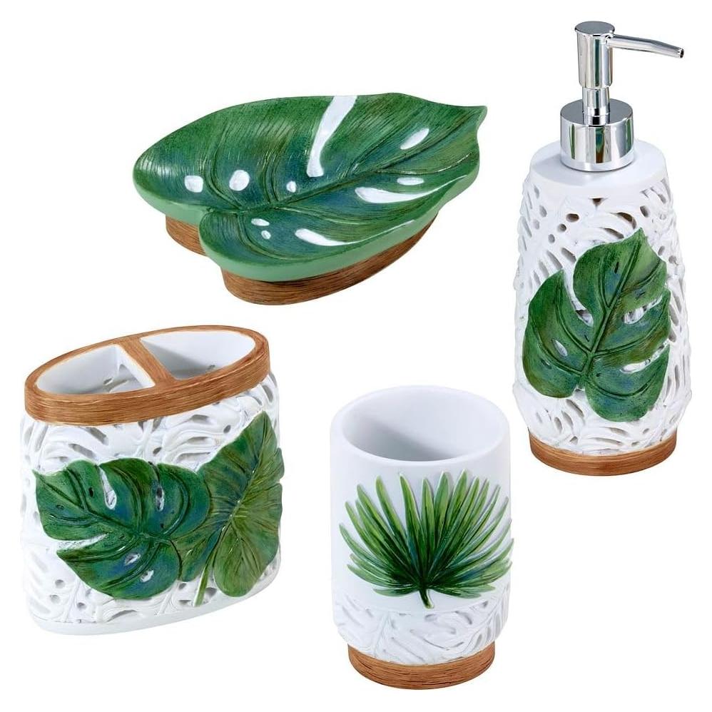 Juego de Accesorios de Baño Avanti Linens Viva Palm 4 Piezas