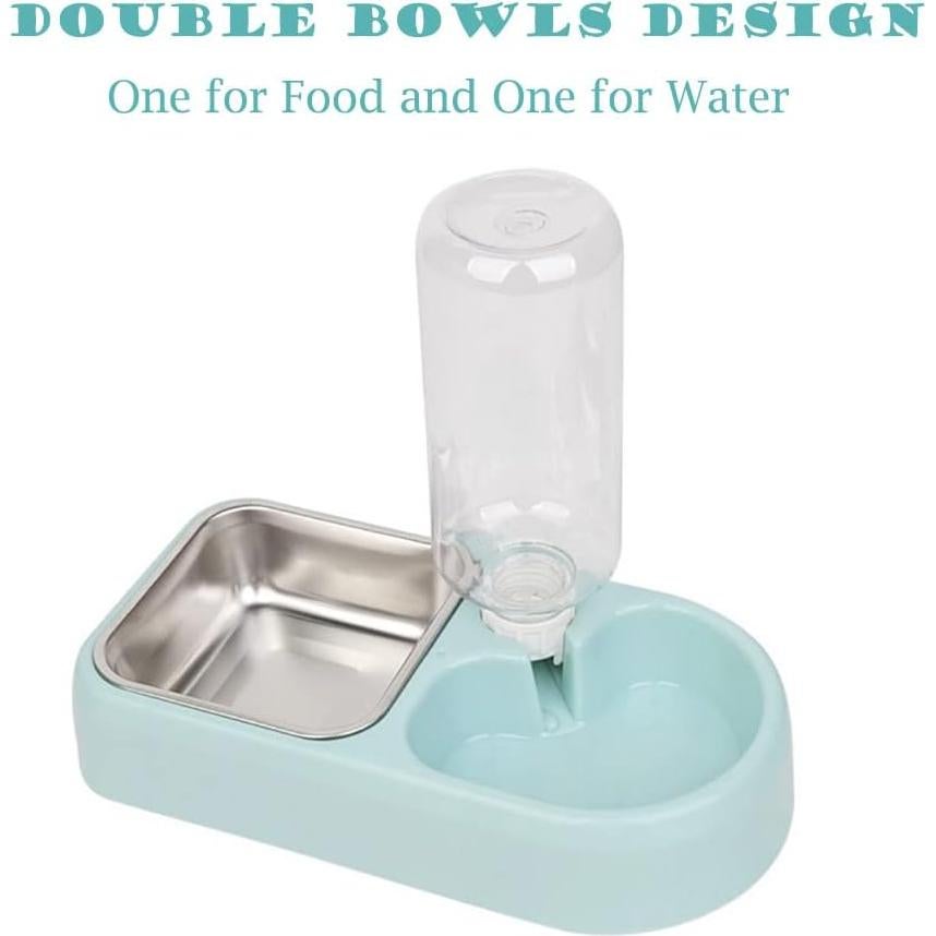 Alimentador Automático 2 en 1 para Mascotas JiangYan - Tazón Acero Inoxidable 500ml