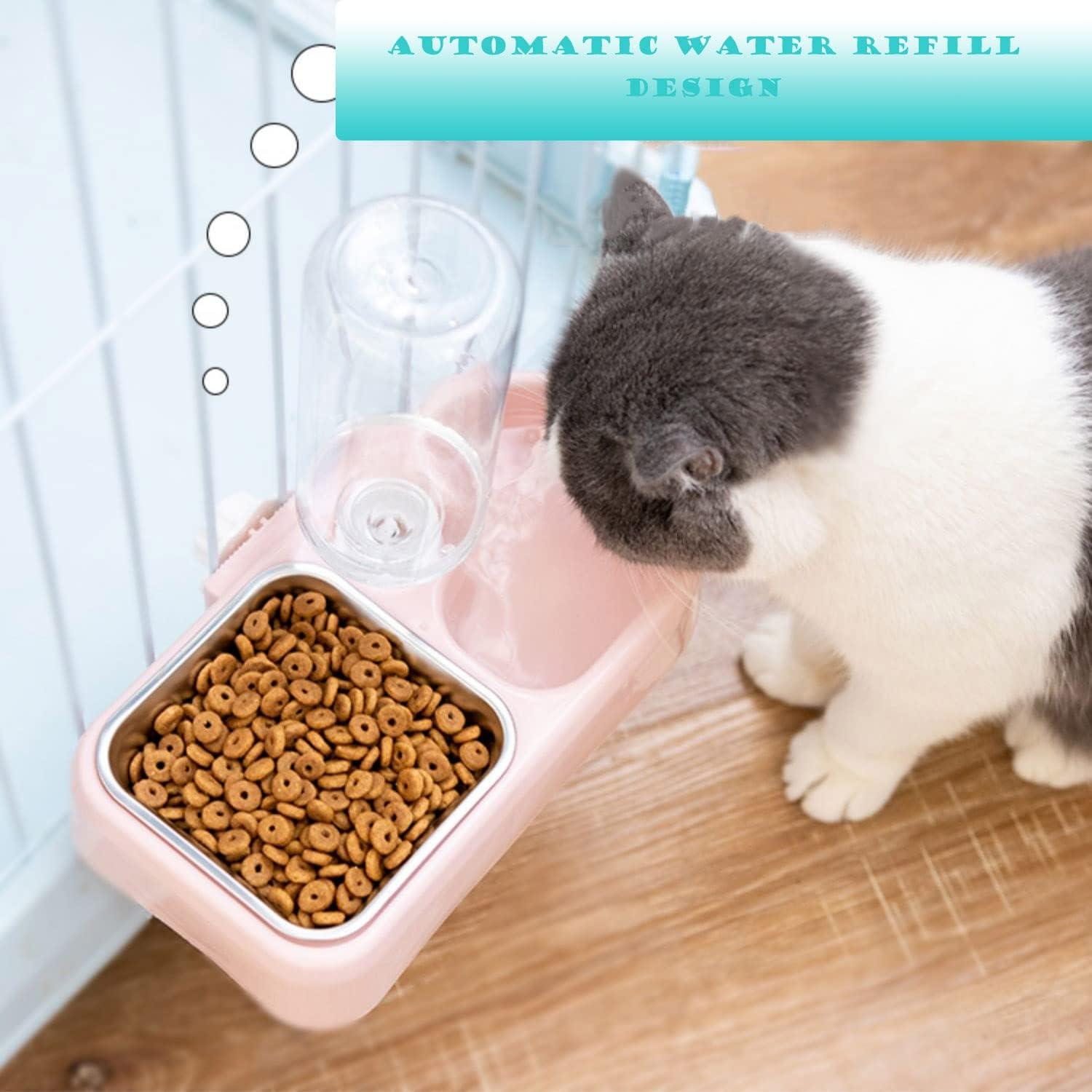 Alimentador Automático 2 en 1 para Mascotas JiangYan - Tazón Acero Inoxidable 500ml